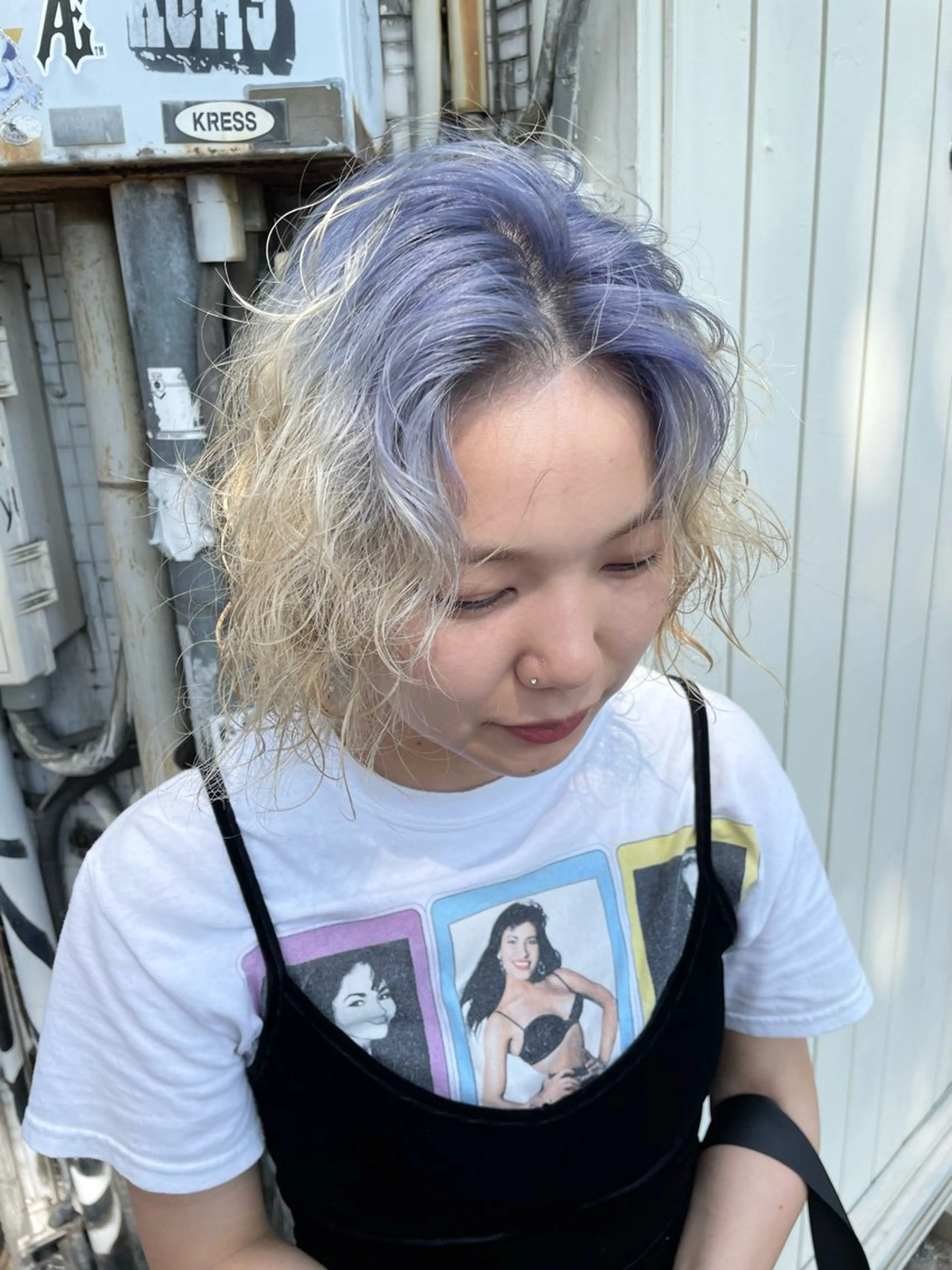 ショート カラー ブルーカラー ヘアカラー トリートメント メンズパーマモデル 募集　サトチハルのヘアスタイル