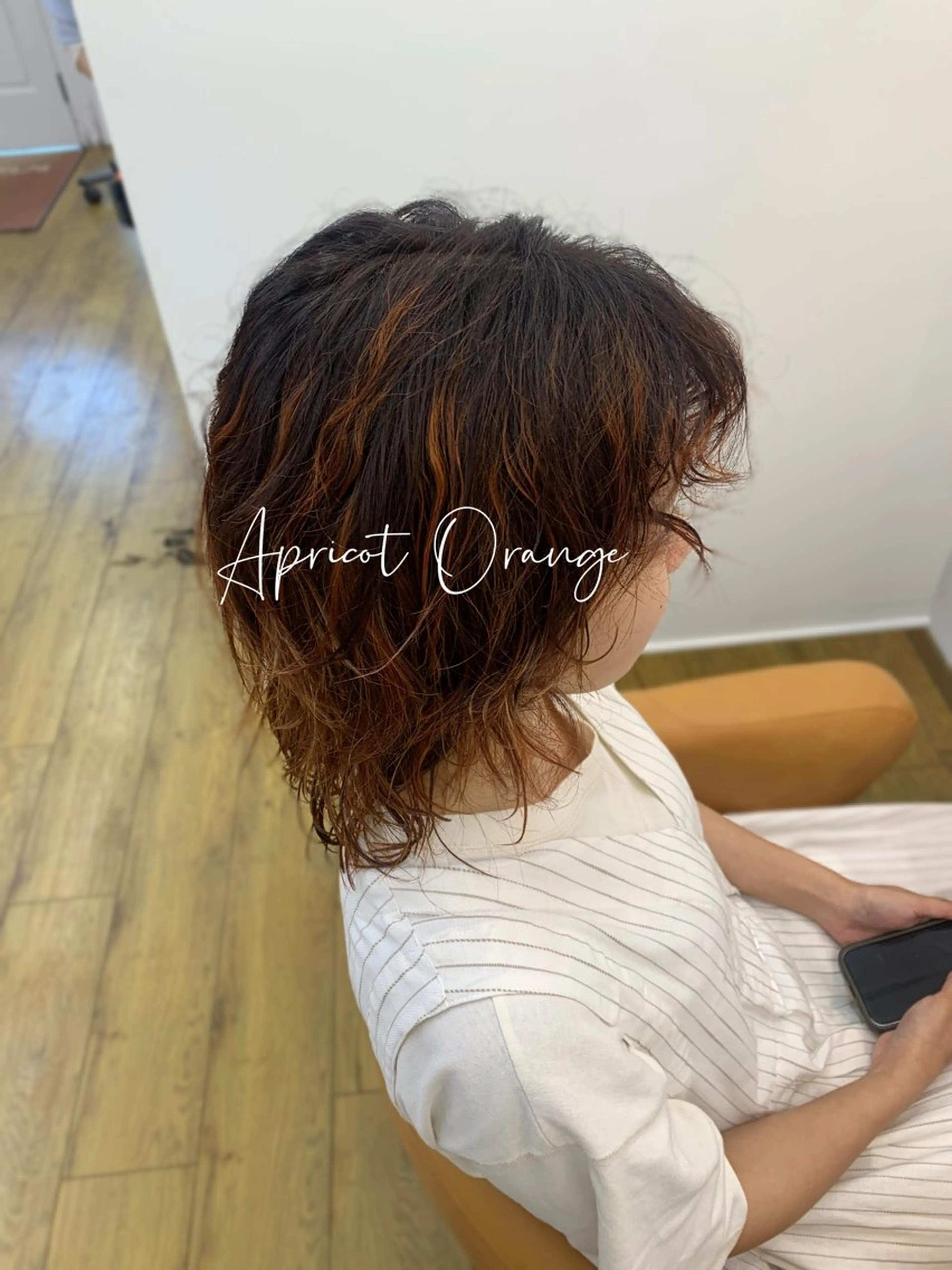 ミディアム ハイライト ヘアカラー トリートメント 井上 昴のヘアスタイル