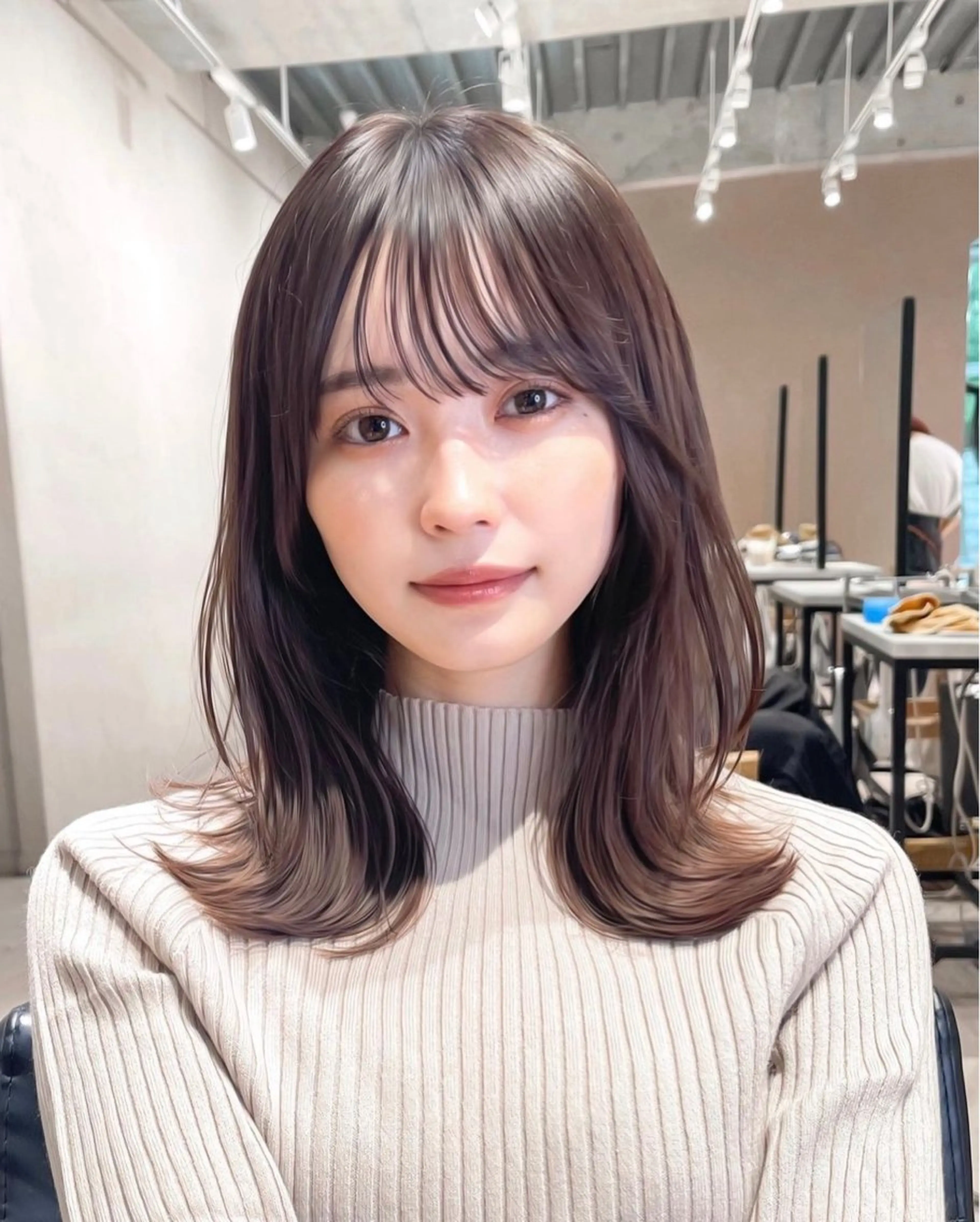 ミディアム カラー 韓国風ヘア 外ハネヘア TRICCA 銀座所属・奏羽　"ショート ・ボブ ・レイヤー"のヘアスタイル