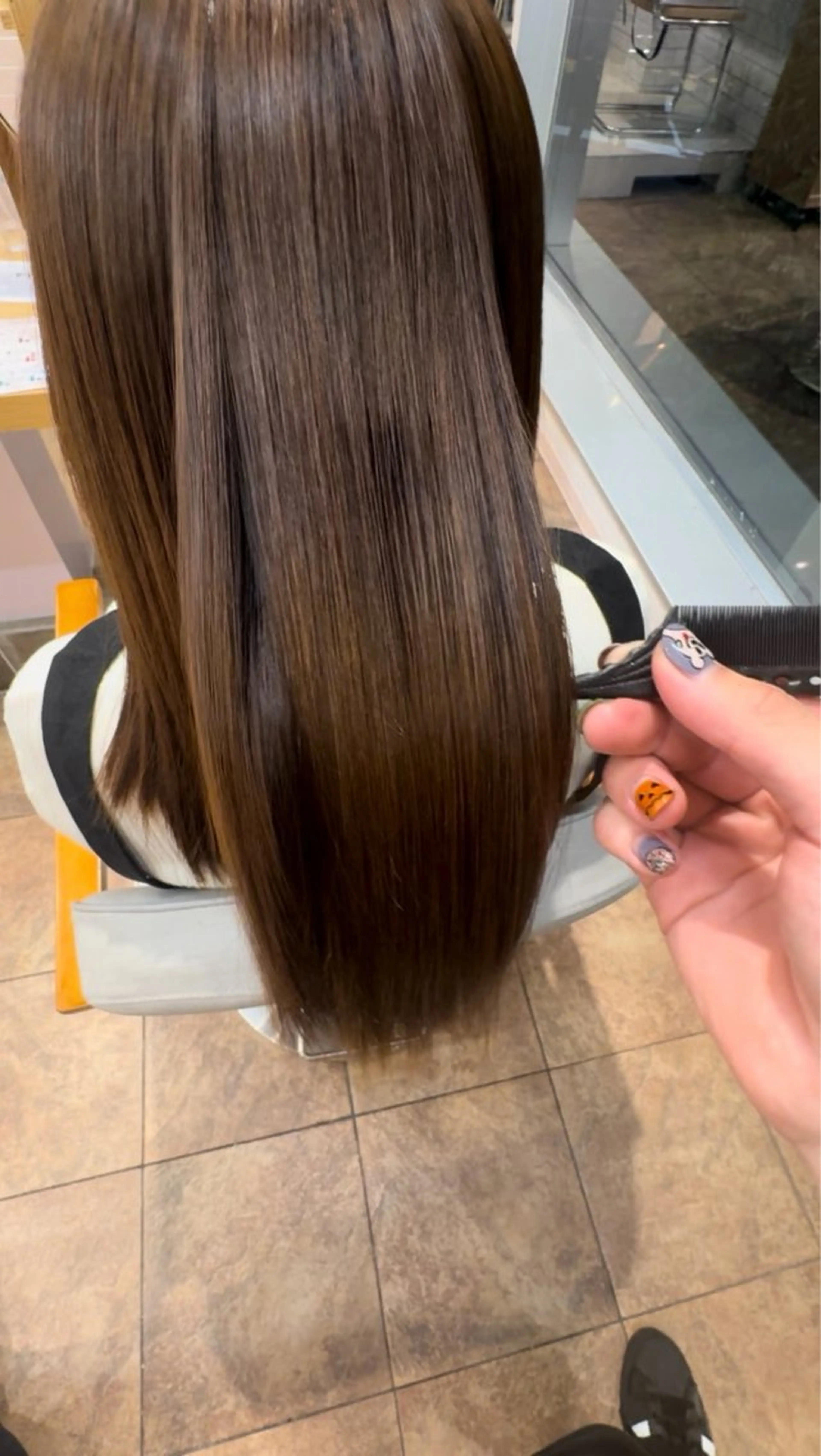 ミディアム 縮毛矯正 はせがわ はるとのヘアスタイル