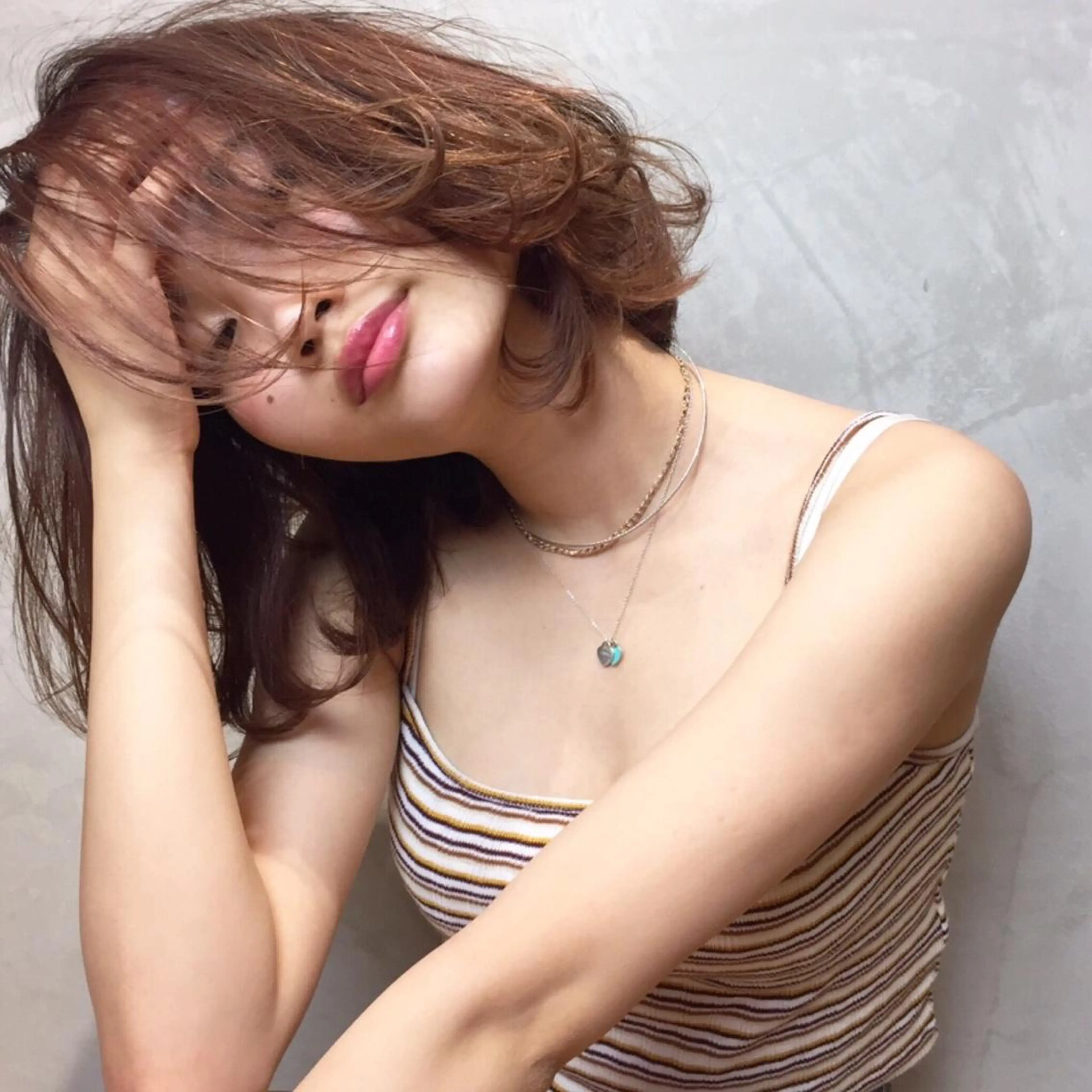 セミロング カット ヘアカラー パーマ トリートメント Reve Resort池袋のヘアスタイル