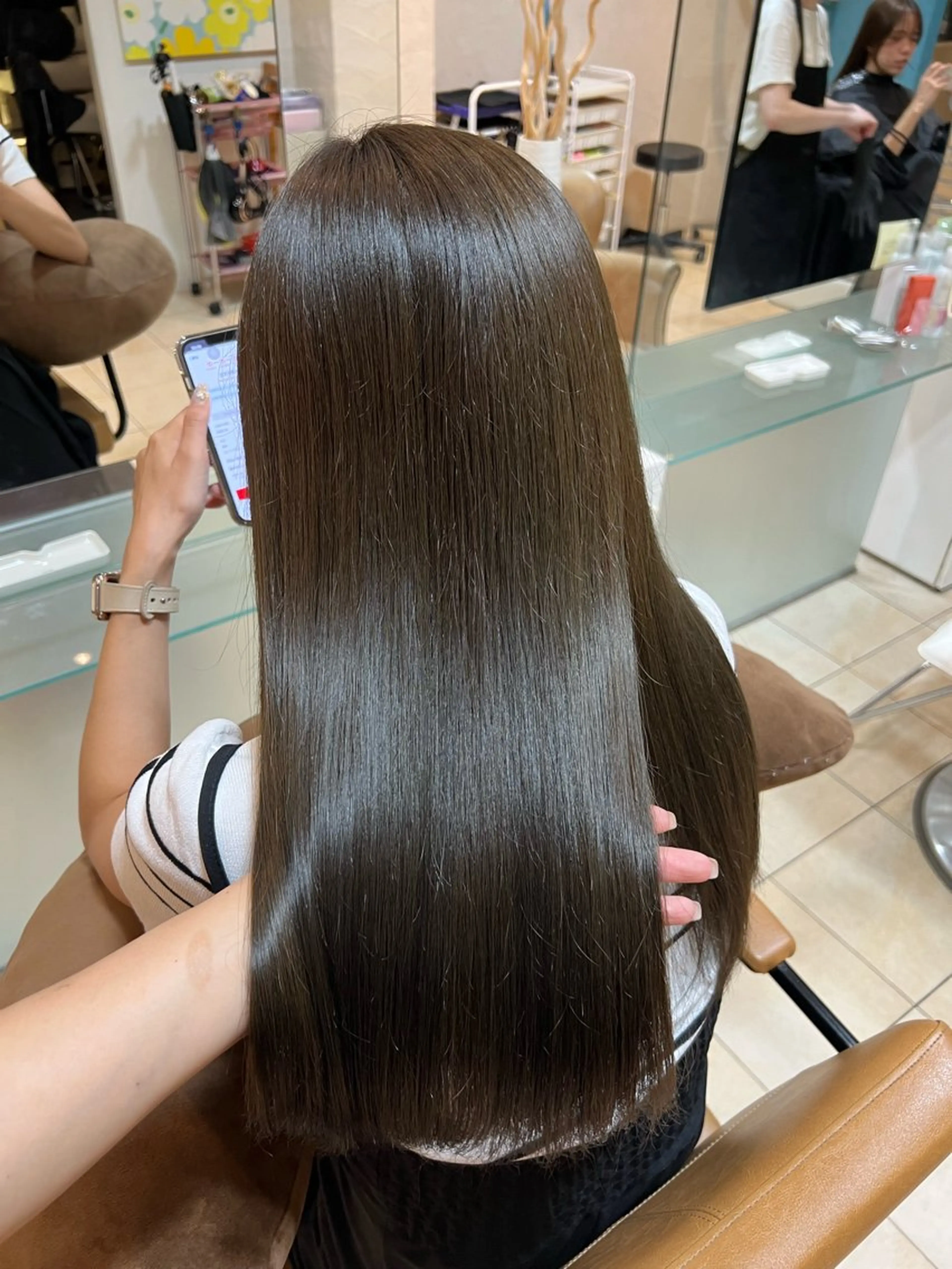 ロング カラー ヘアカラー 竹添 有梨沙のヘアスタイル