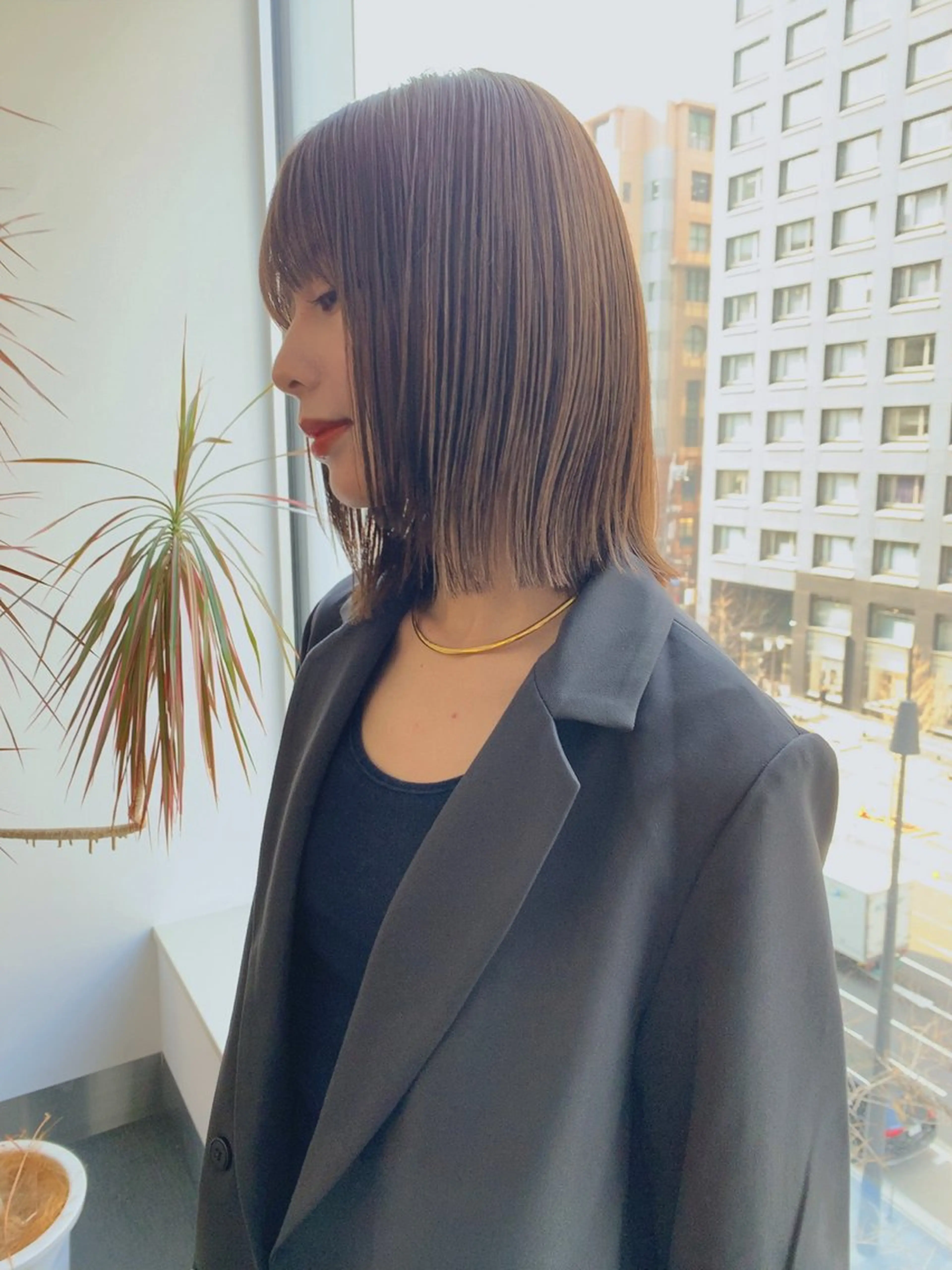 ミディアム カラー カット ヘアカラー トリートメント k-two谷町所属・濱田 大輔のヘアスタイル
