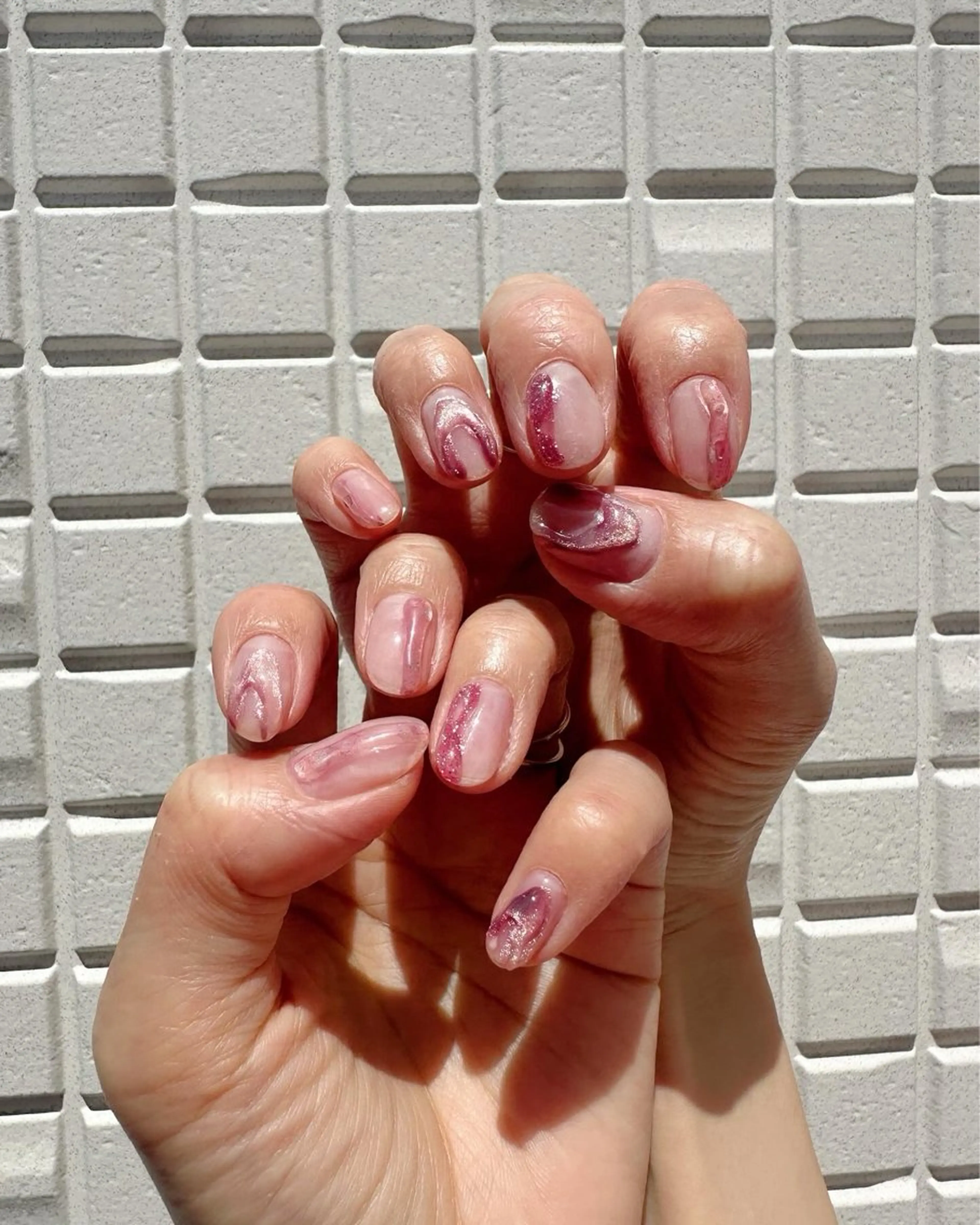 ネイル アートネイル クリアネイル 氷ネイル・うるうるネイル 韓国ネイル マグネットネイル 🪞KAPE NAIL 🪞のネイルデザイン