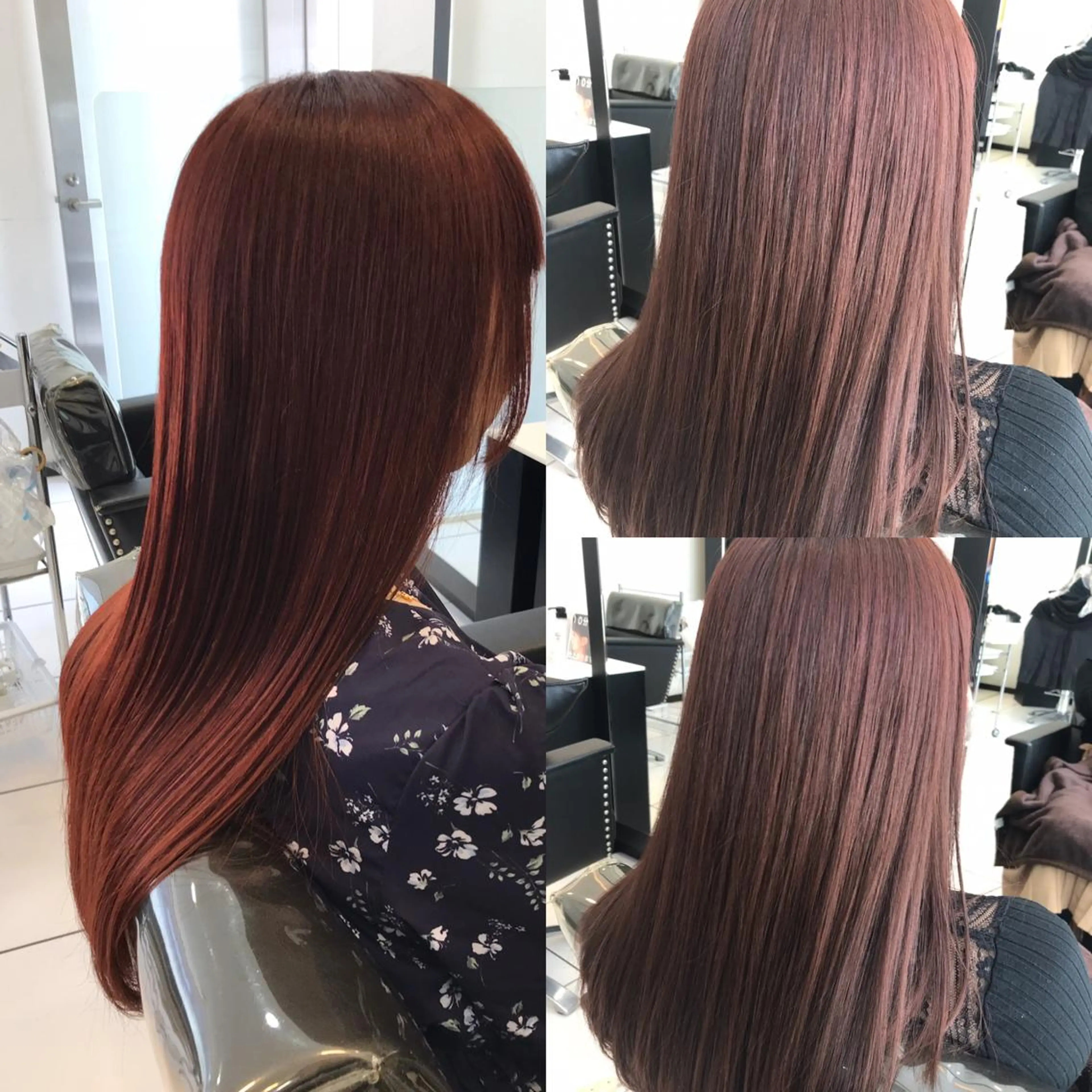 セミロング カラー YASU🍎CUT 赤系カラー/ヘアケアのヘアスタイル