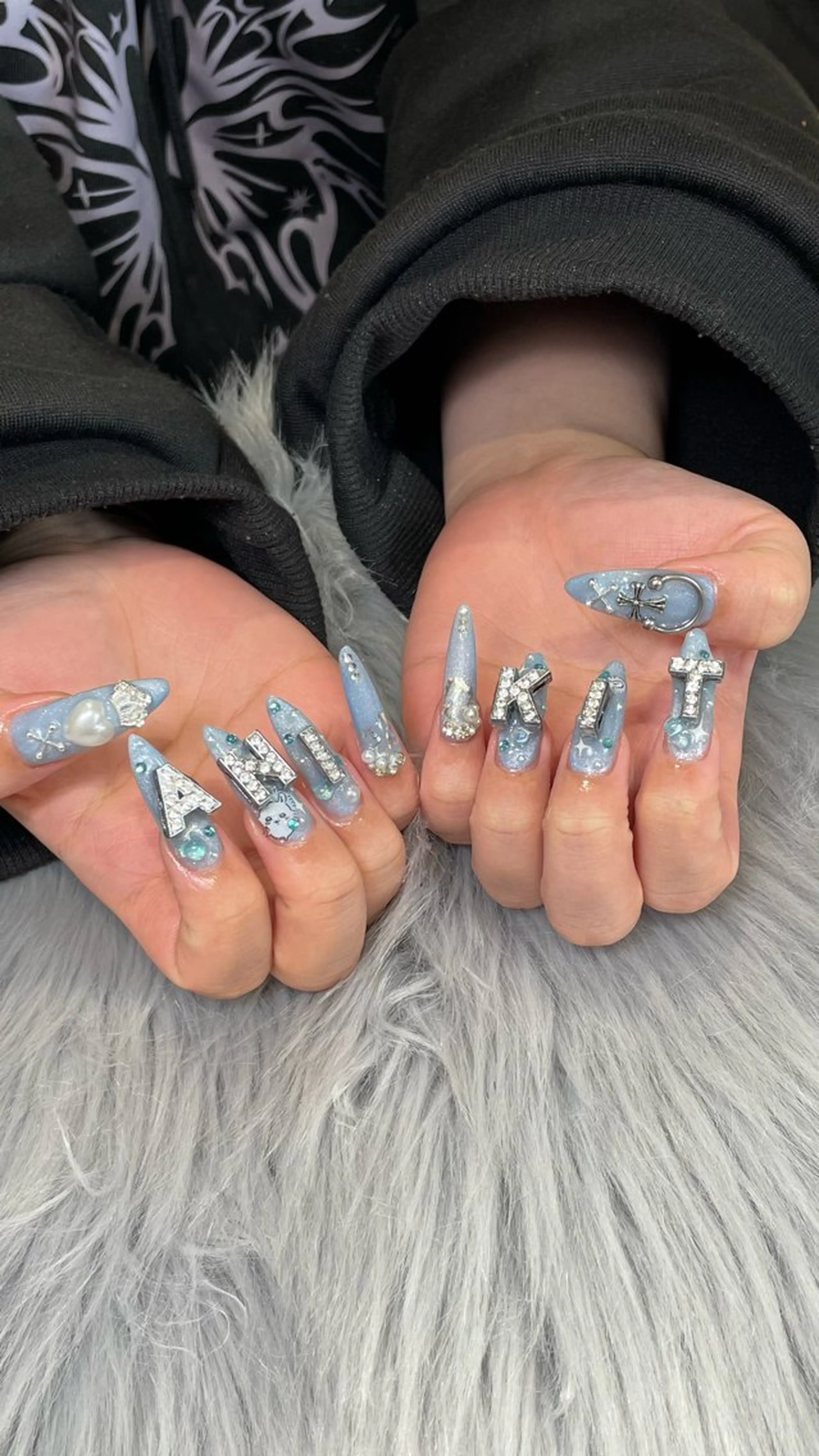 ネイル ラメ(グリッター) RICO NAIL所属・RICO Nail パーツつけ放題🌈のネイルデザイン