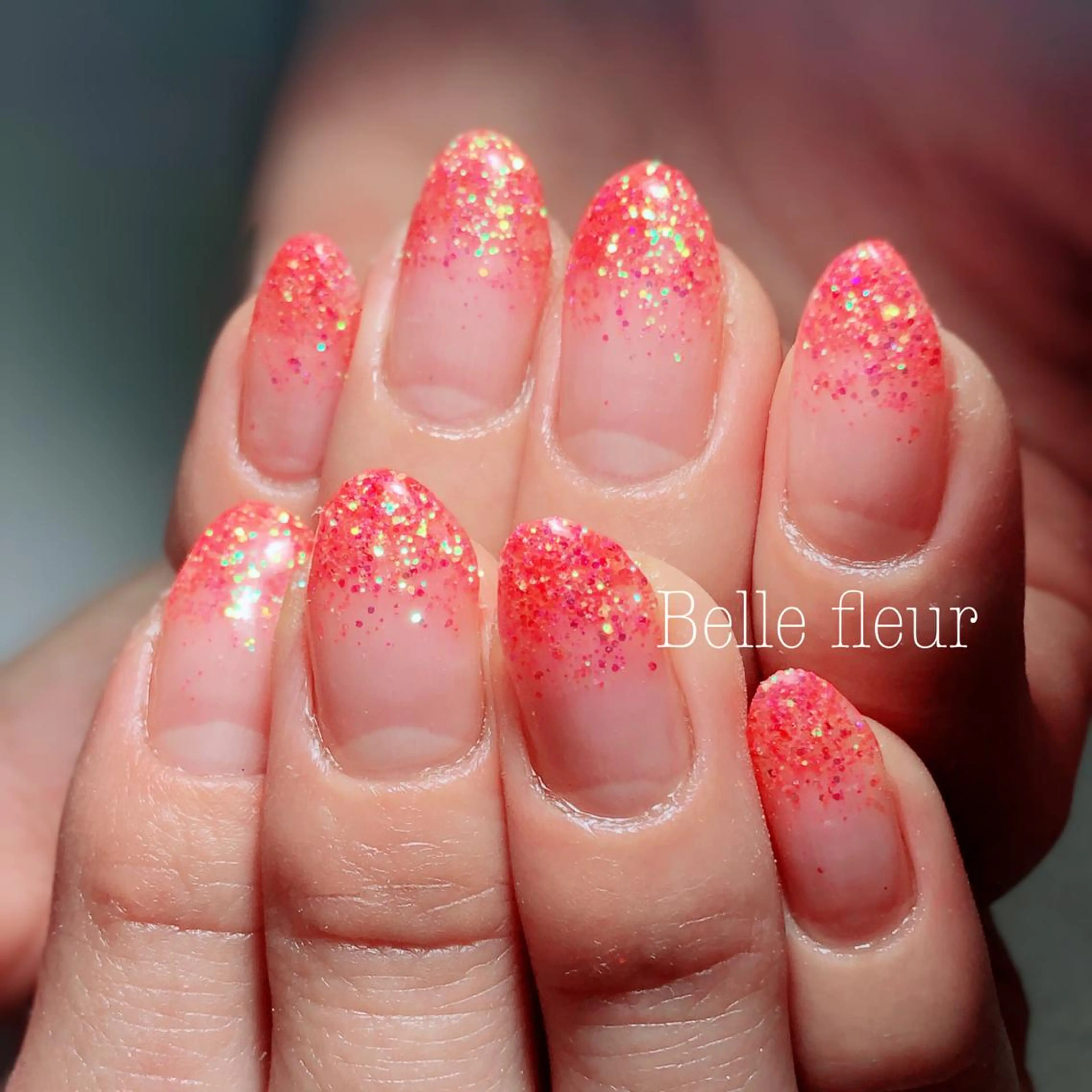 ミディアム ネイル Belle fleurのネイルデザイン