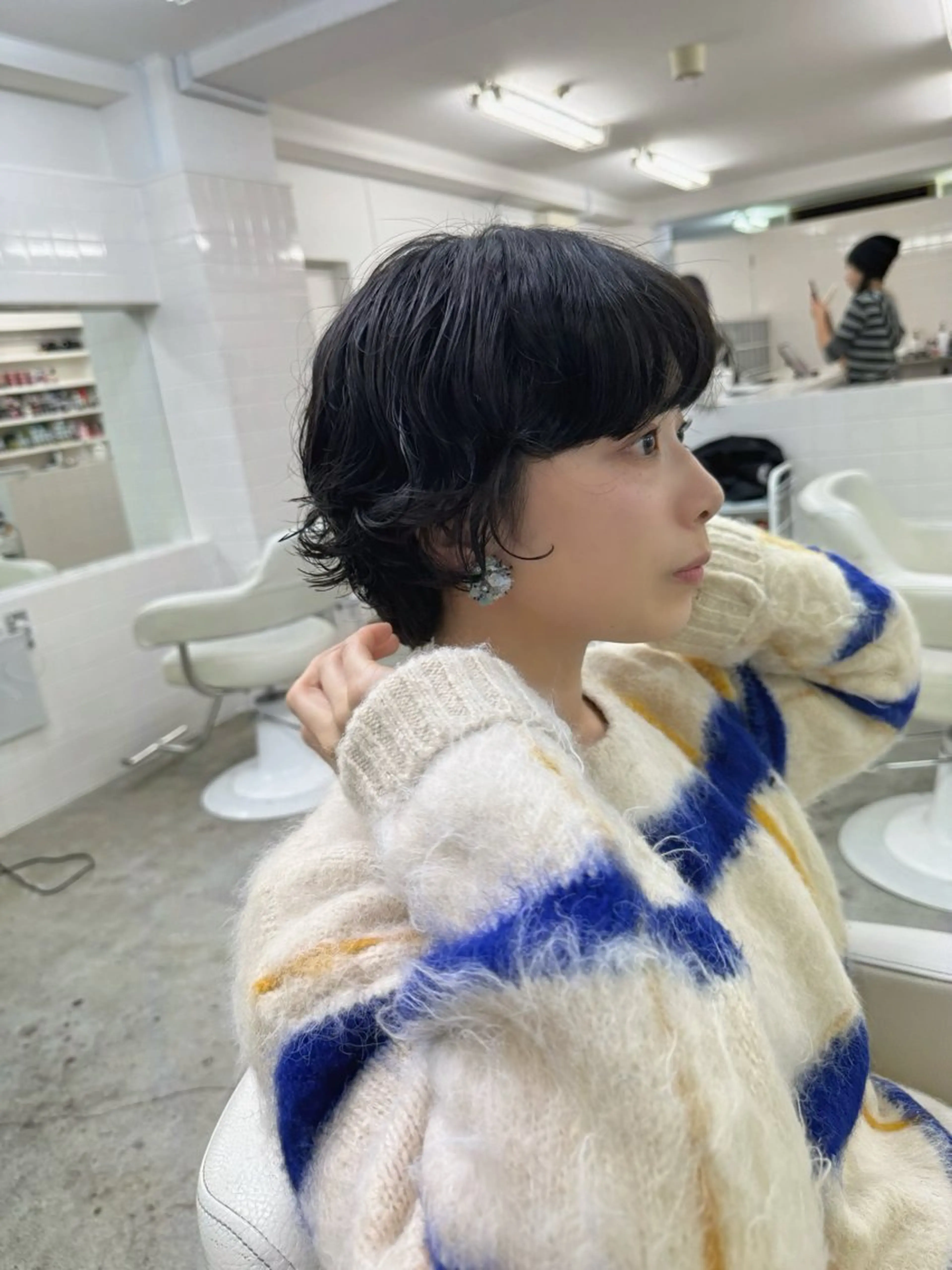 ショート カラー パーマ カット パーマ 繭所属・こはる／ハードパーマ /癖毛風パーマ🧃のヘアスタイル