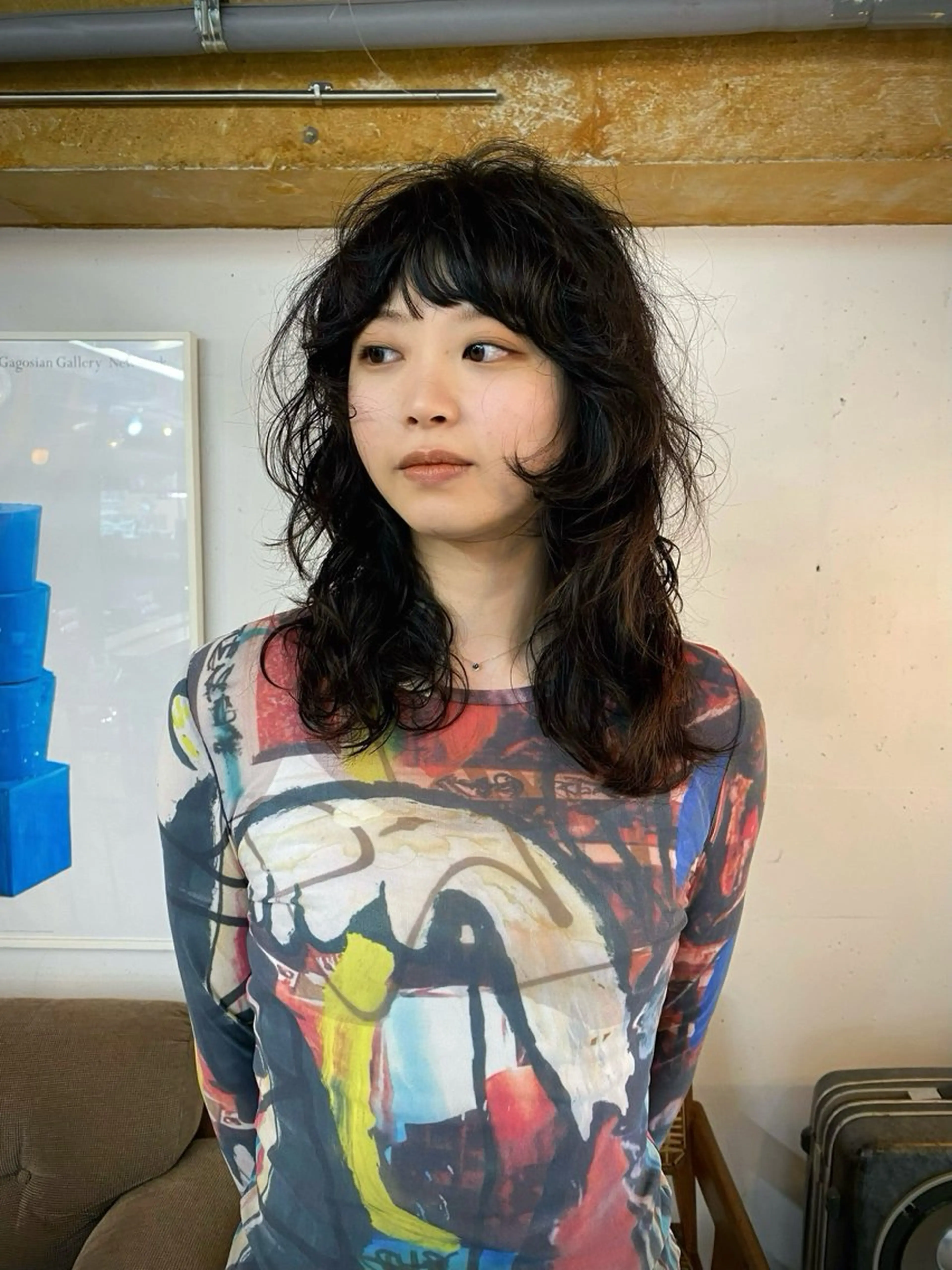 セミロング パーマ カット パーマ KEI gattacaのヘアスタイル