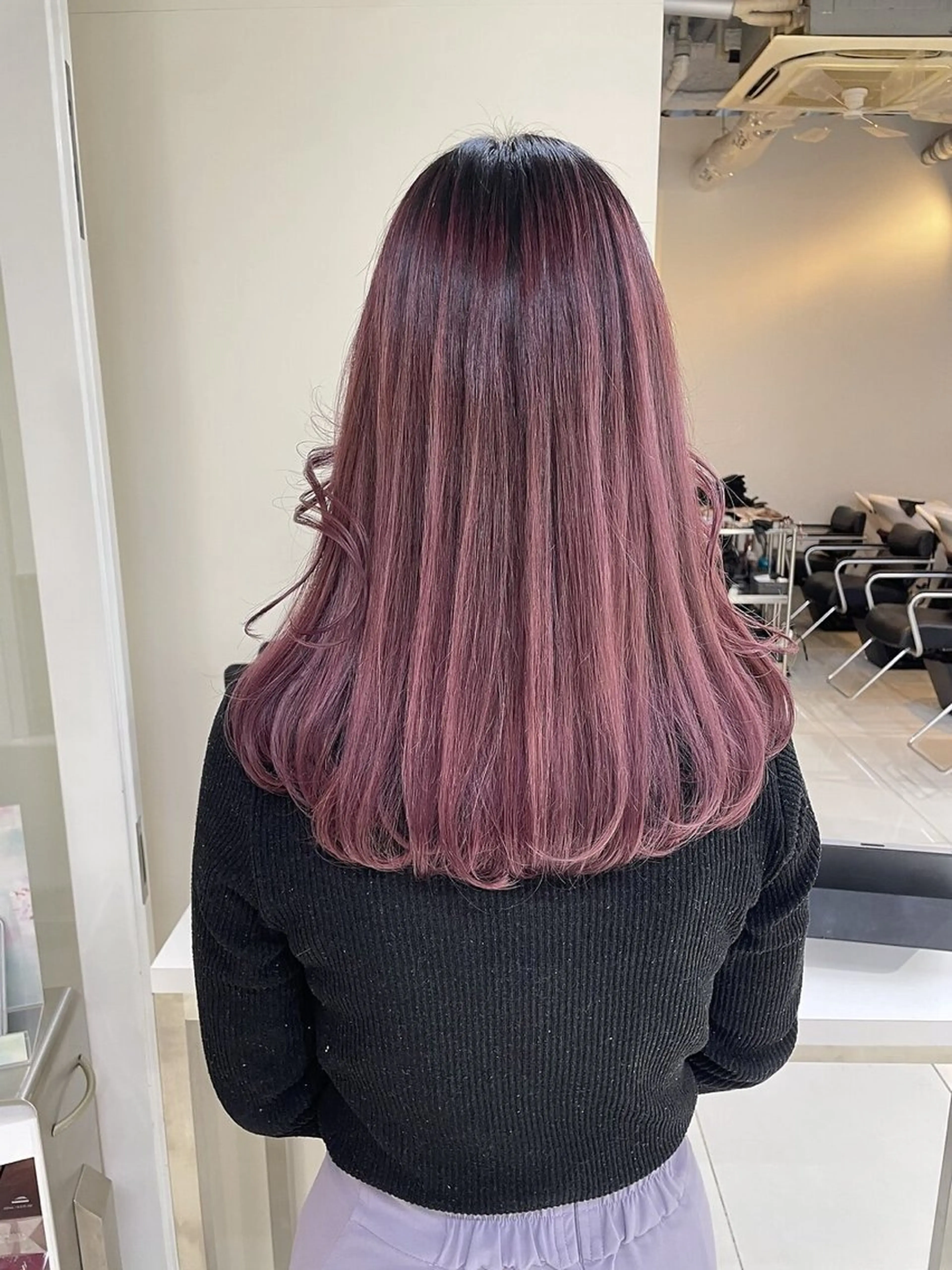 ロング カラー カット ヘアカラー トリートメント ヘアセット Rikuto/原宿 /バレイヤージュのヘアスタイル