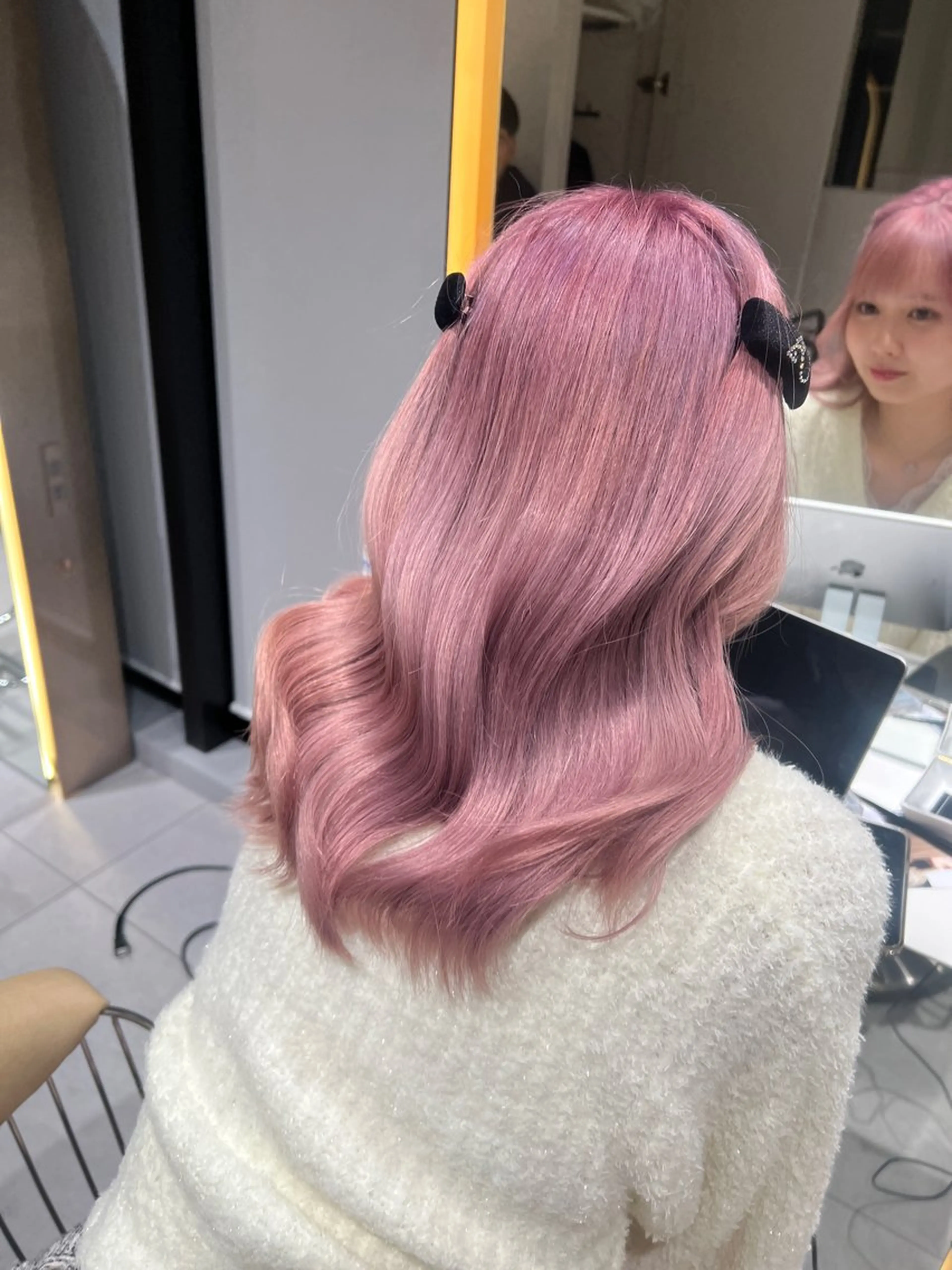 ミディアム ヘアカラー トリートメント 顔周り🇰🇷韓国 レイヤー/モエのヘアスタイル