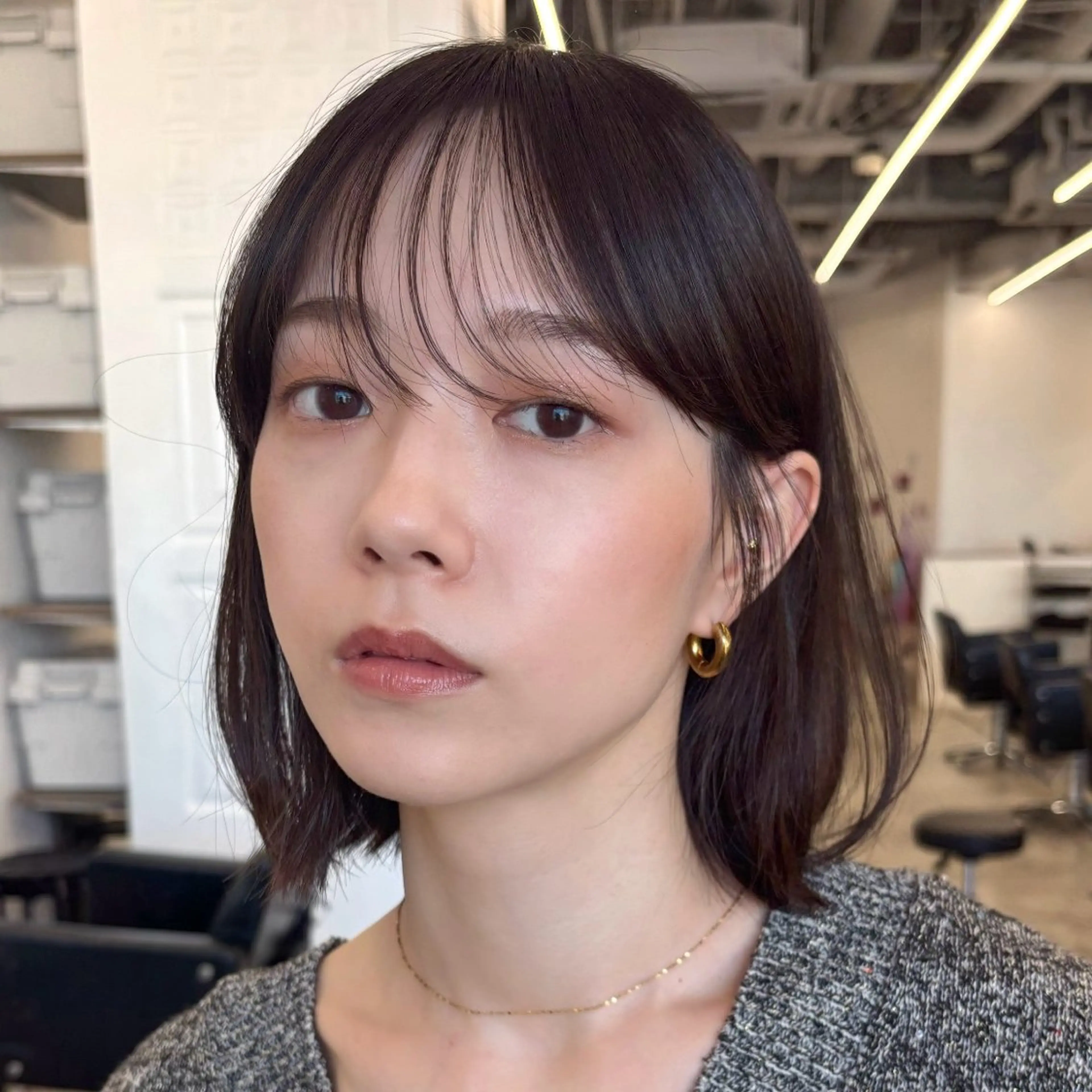 ショート カラー ボブレイヤー 透明感カラー ラベンダーカラー ボブ レイヤーカット カット ヘアカラー トリートメント 顔まわり/レイヤー/ 透明感/まいな🥨のヘアスタイル