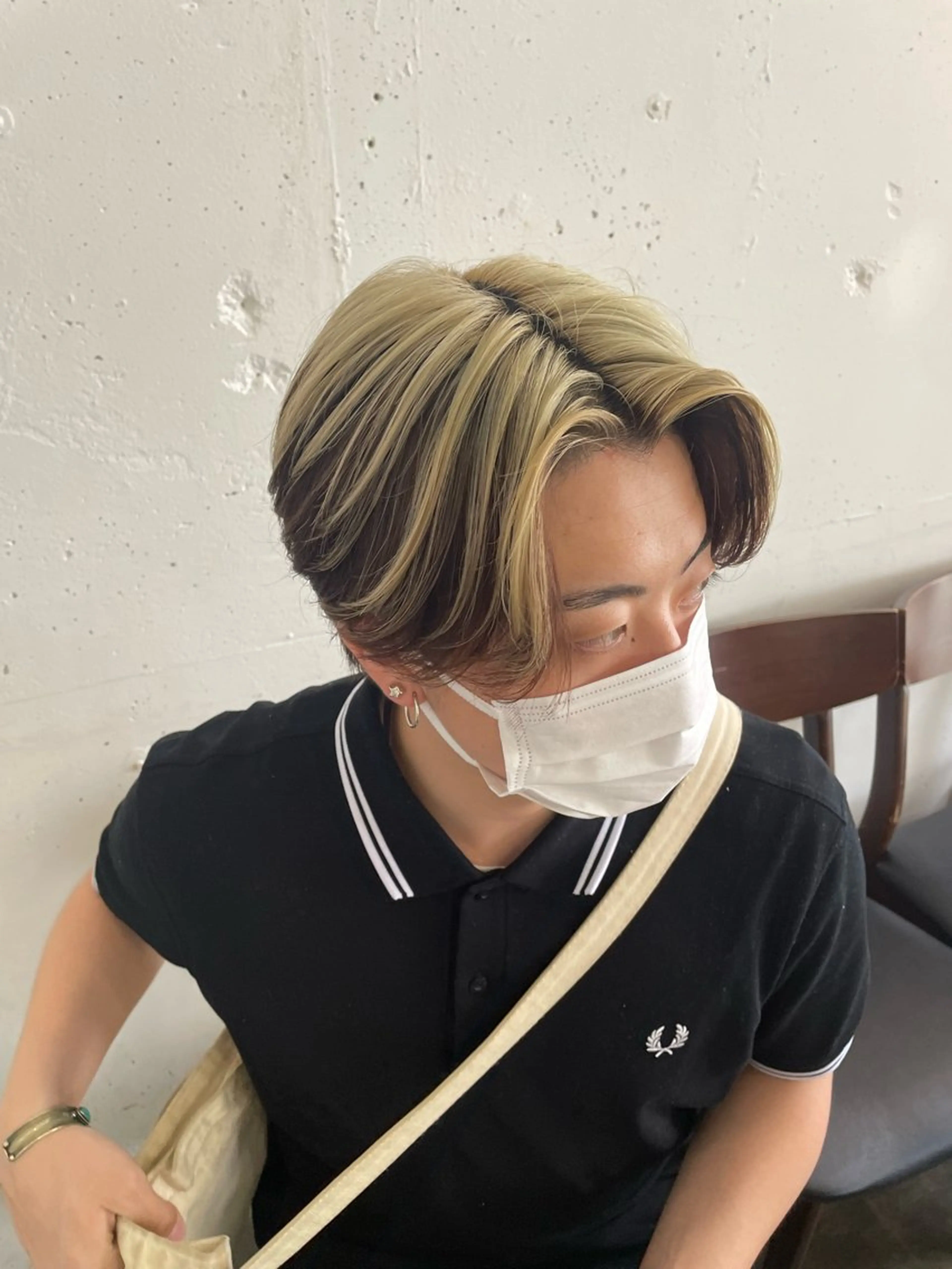 カラー メンズ ダブルカラー ハル🫧エクステ難波 韓国ヘア髪質改善のヘアスタイル