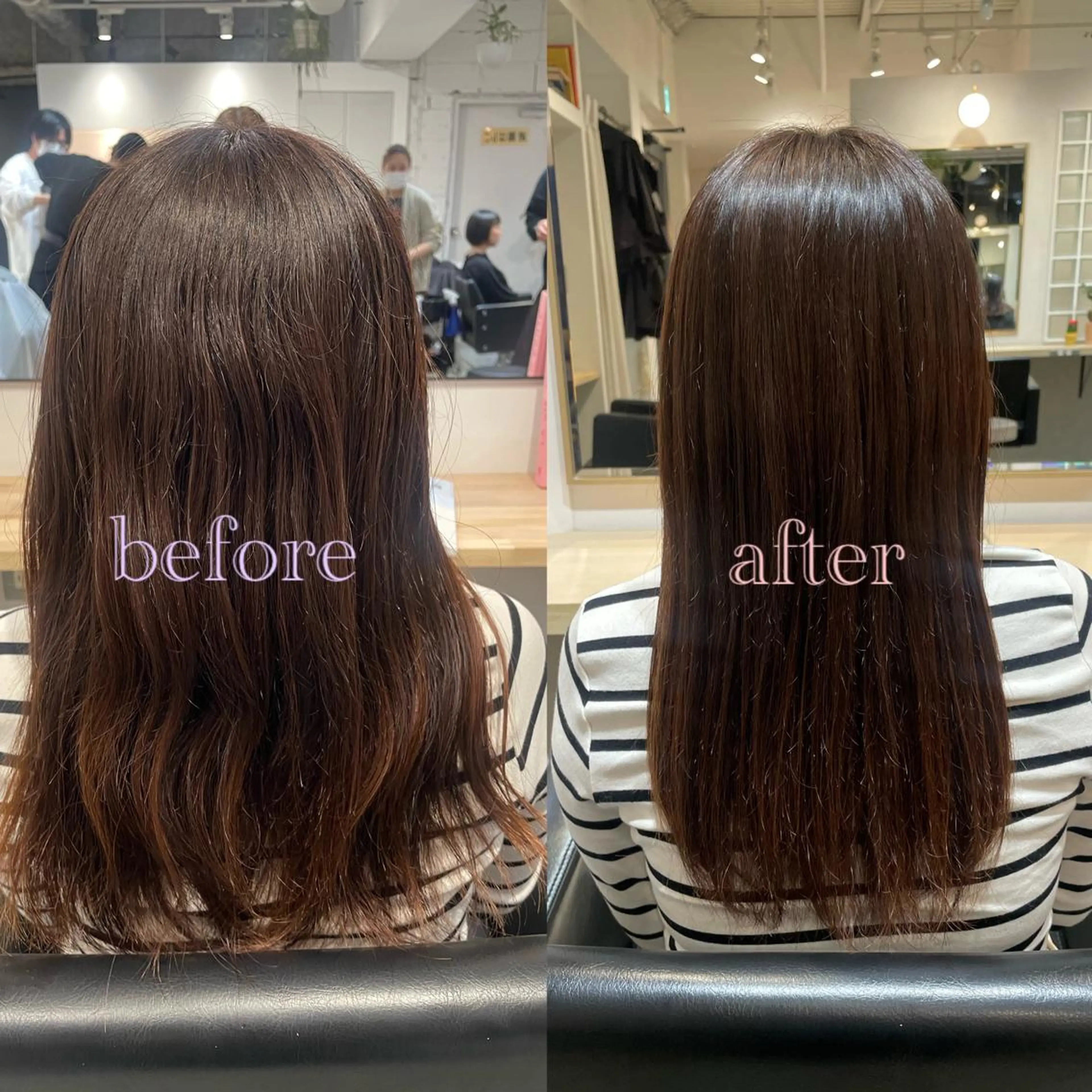 セミロング セミロングパーマ 縮毛矯正 soto.所属・ショートカット♡ 石川優奈のヘアスタイル