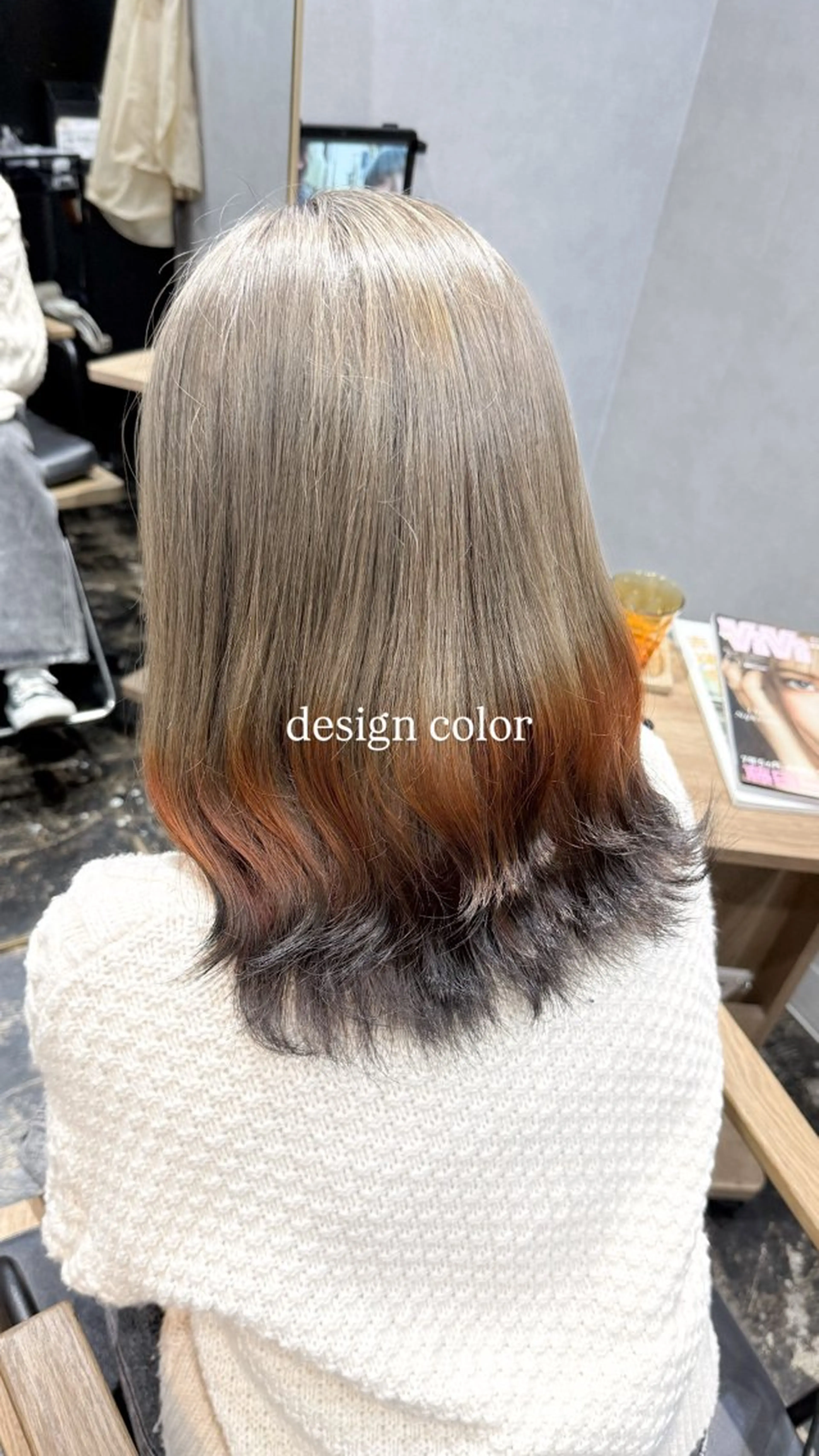 ミディアム カラー 透明感カラー/パーマ 🌀アオノアユミのヘアスタイル