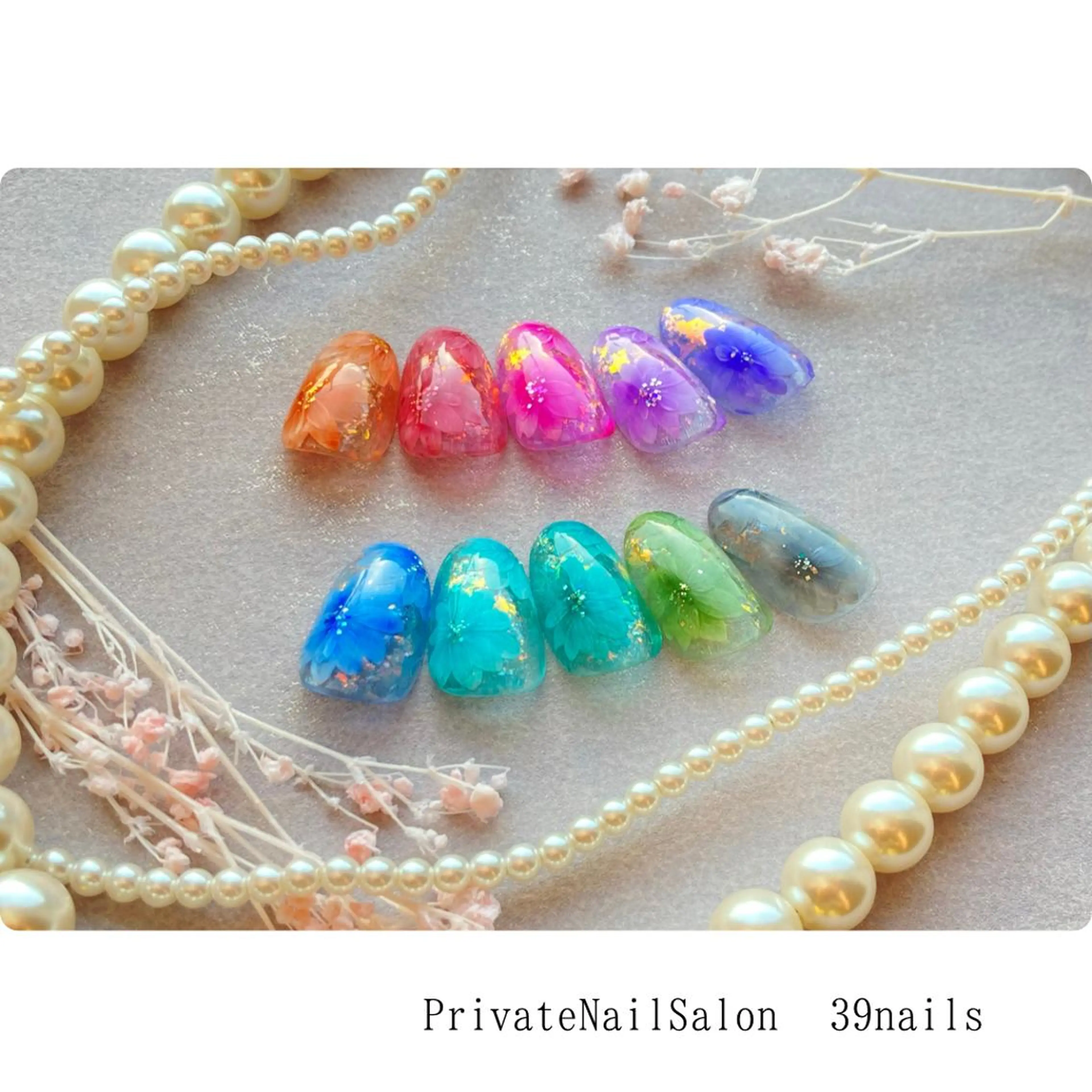 ネイル フラワーネイル 39-nails EharaMikuのネイルデザイン