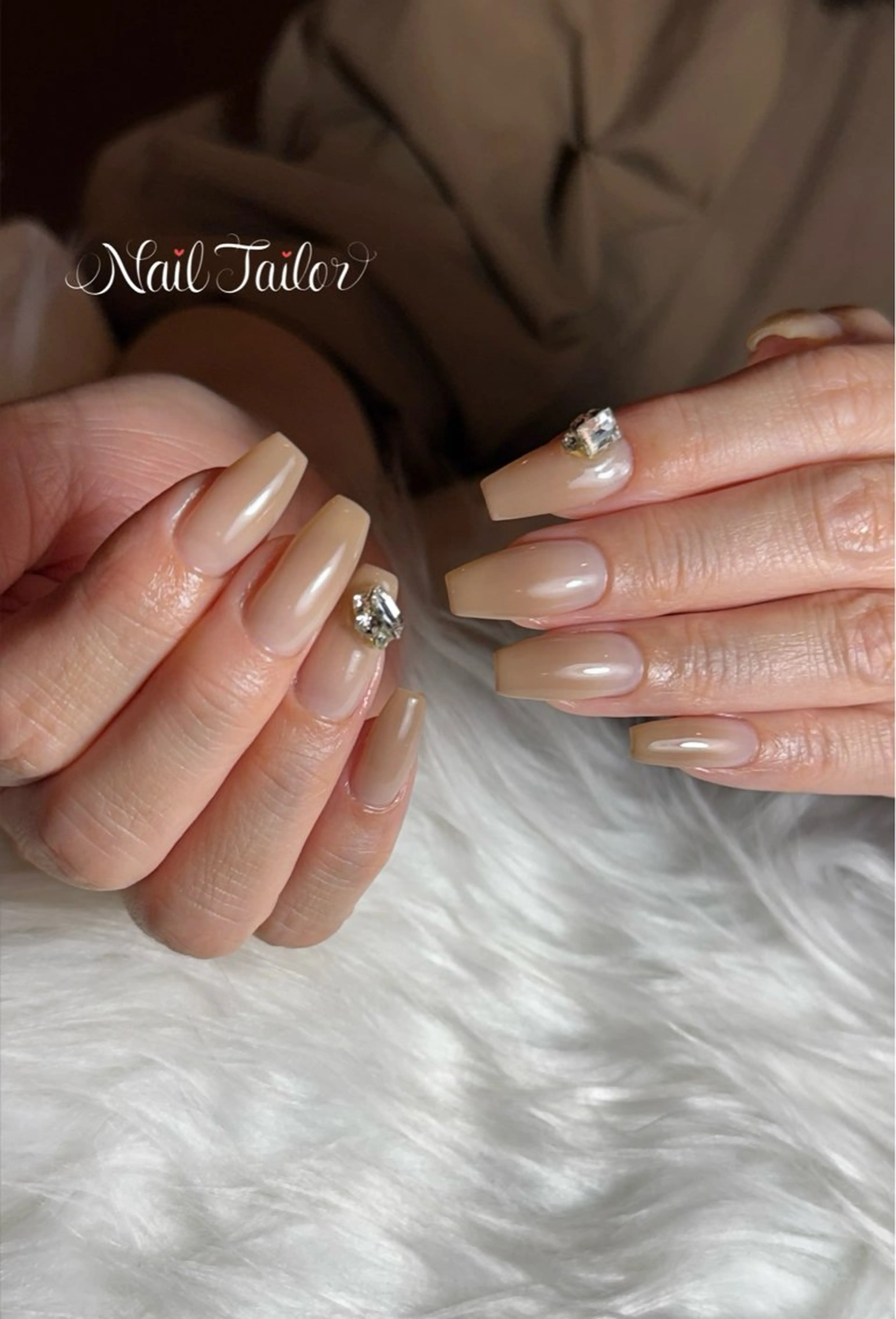 ネイル 長さ出し グラデーション オフィスネイル ショートネイル ブライダルネイル ハンドネイル 〜Nail Tailor〜　ネイルテイラー所属・NailTailor ネイルテイラーのネイルデザイン