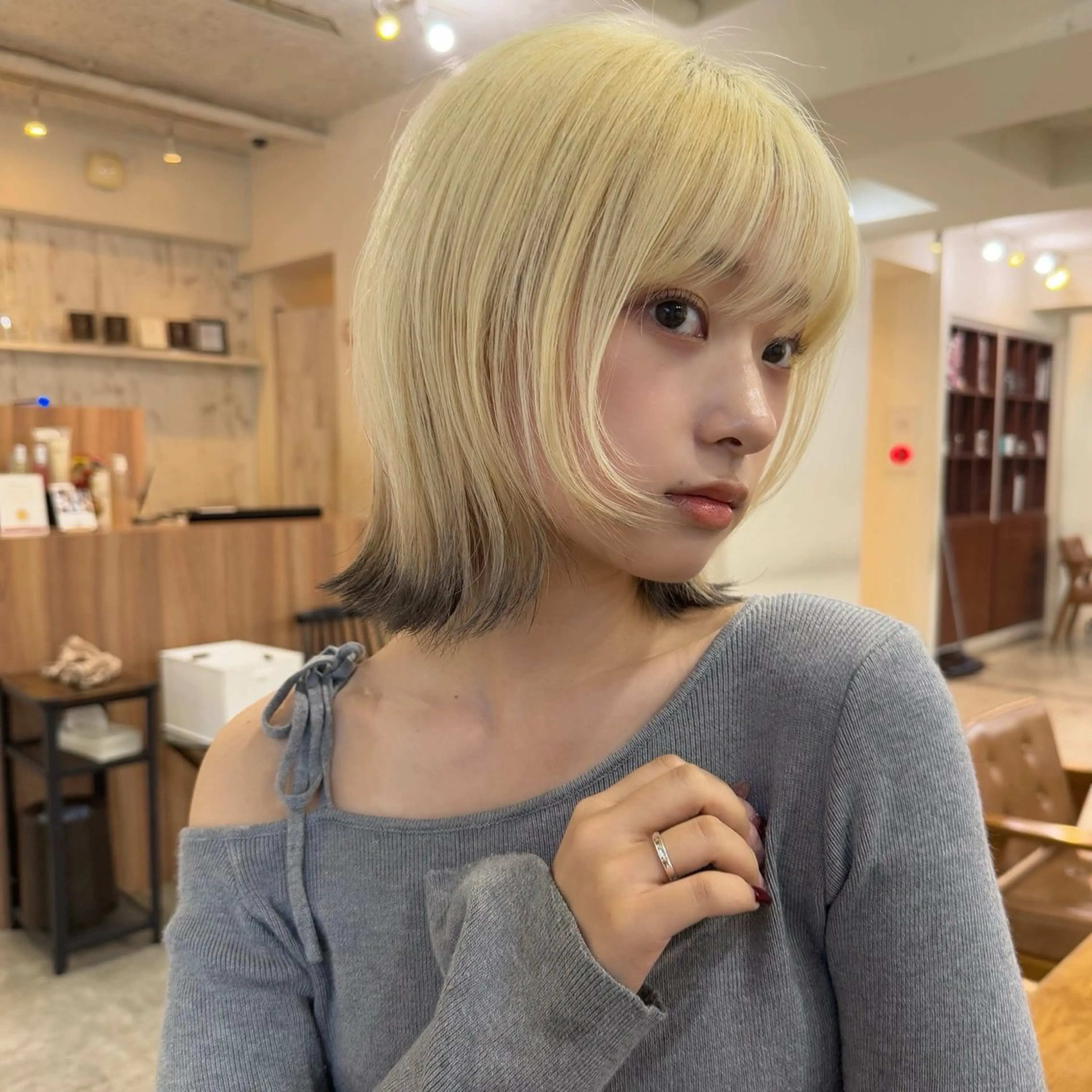 ミディアム カラー 🪐韓国ラベンダー艶 カラー/加野彩果🪐のヘアスタイル