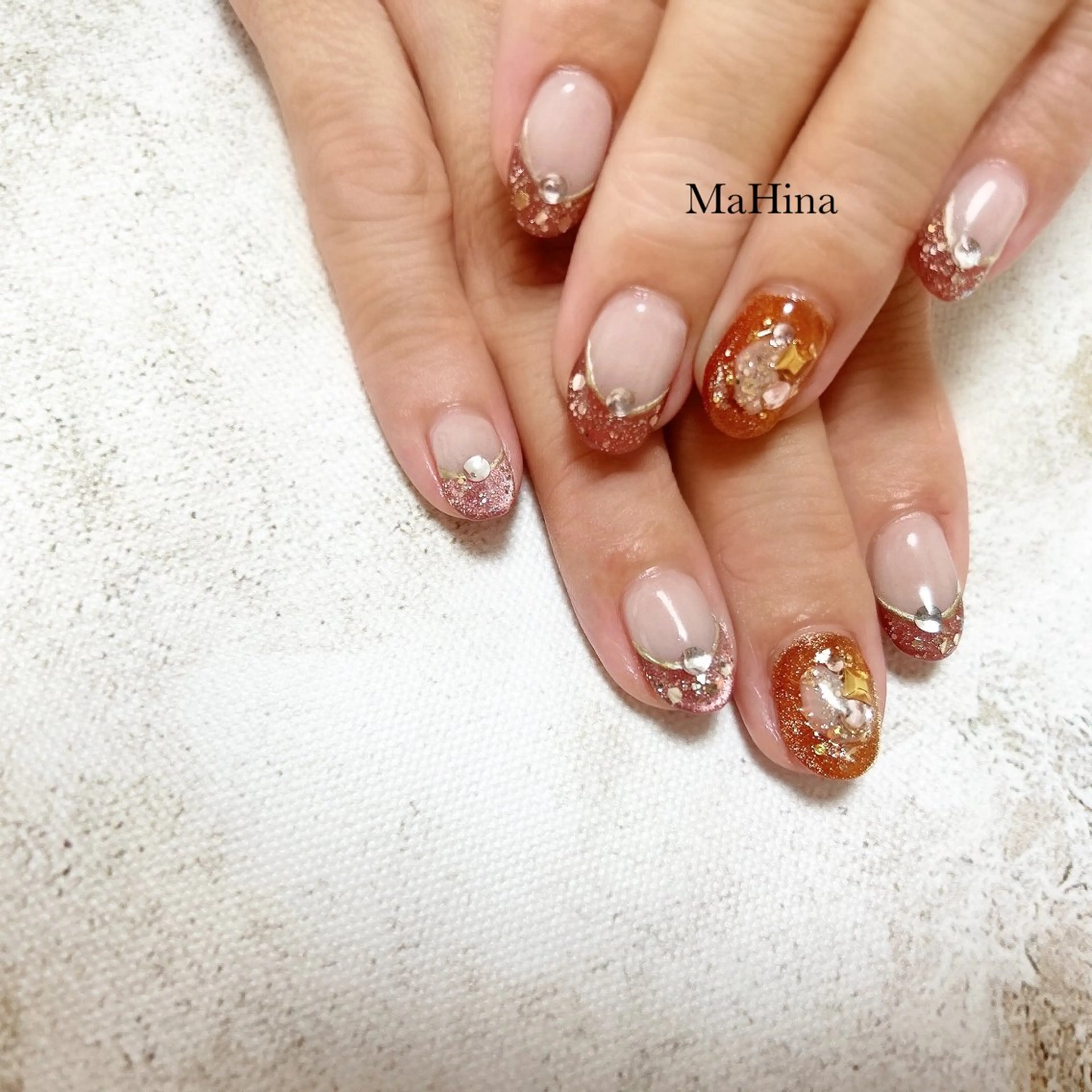 ネイル フレンチネイル ジェルネイル マグネットネイル ニュアンスネイル Healing Salon...MaHina(マヒナ)所属・MaHina🌙 salonのネイルデザイン
