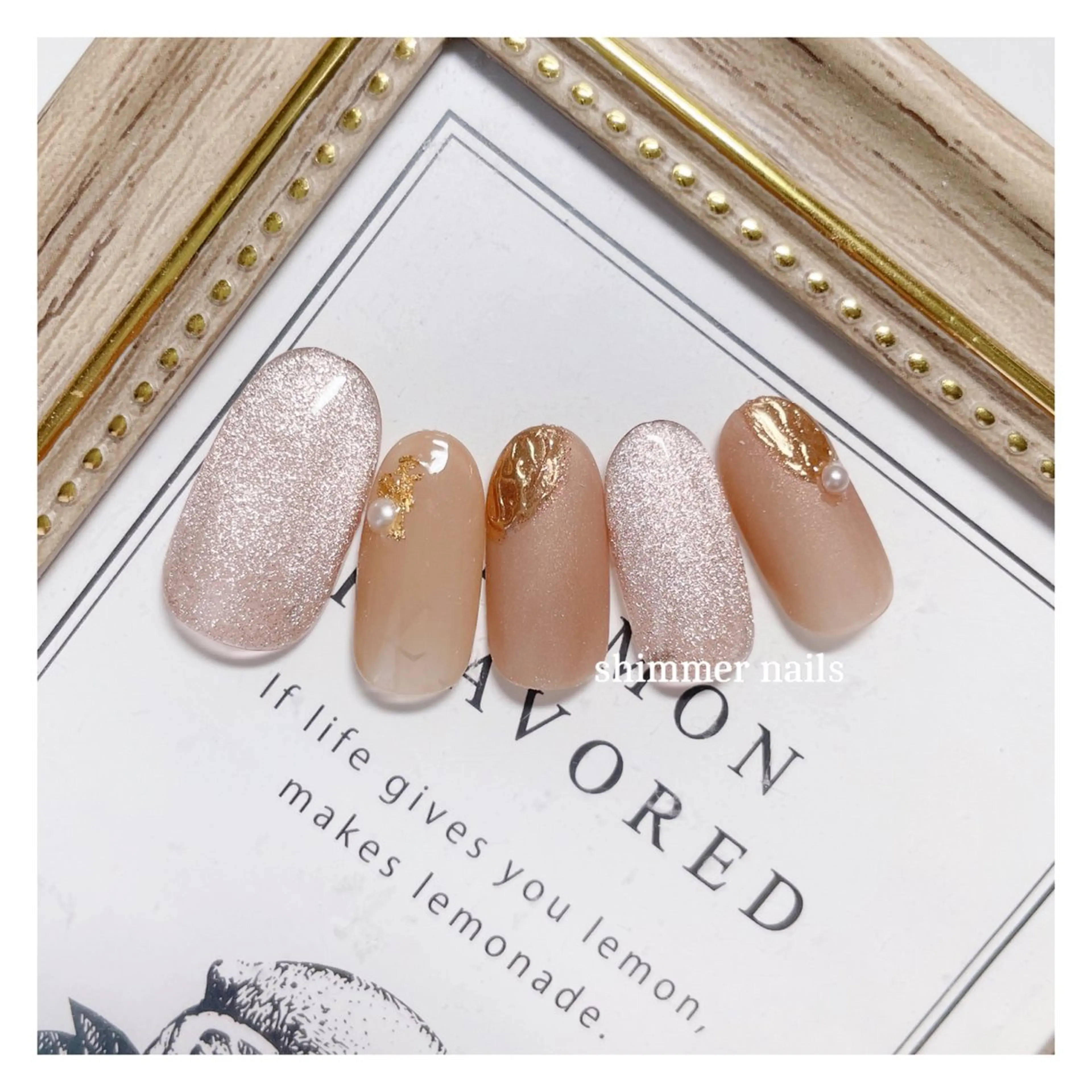 ネイル マグネットネイル マットネイル shimmer nailsのネイルデザイン