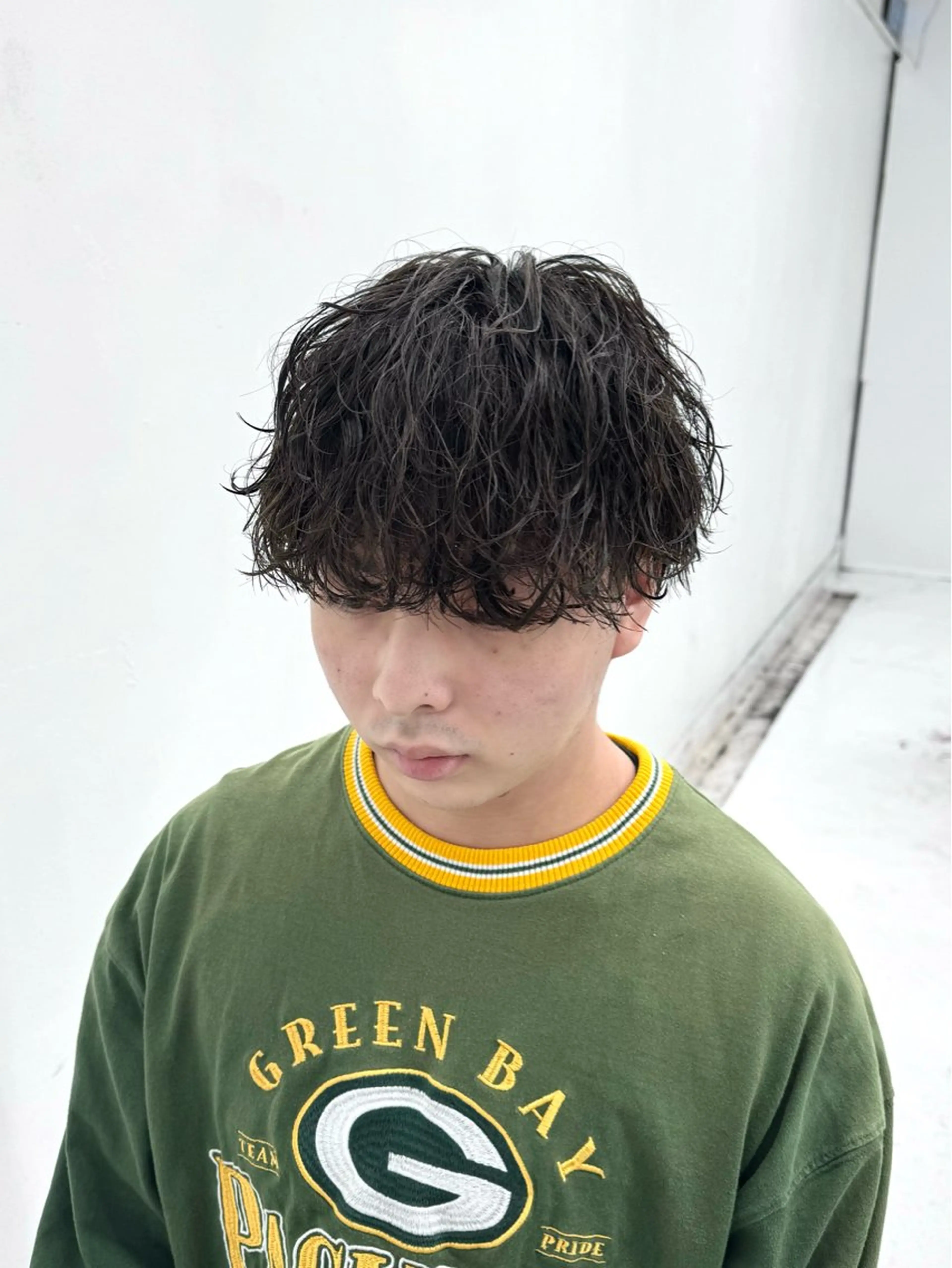 パーマ メンズ 波巻きパーマ カット パーマ 柏メンズカットパーマ NO.1タイチのヘアスタイル