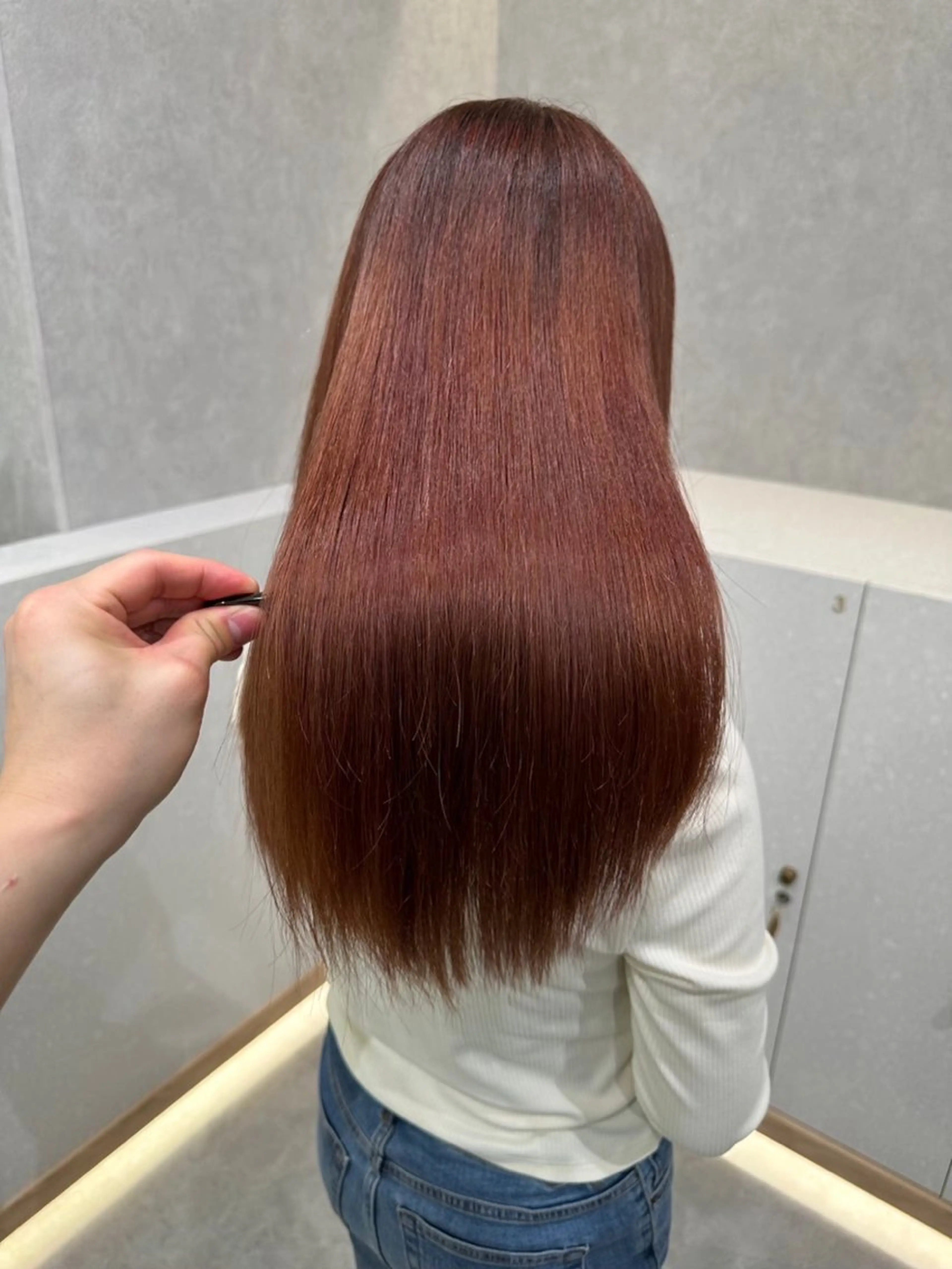 ロング カラー ヘアカラー 縮毛矯正/ まなかのヘアスタイル