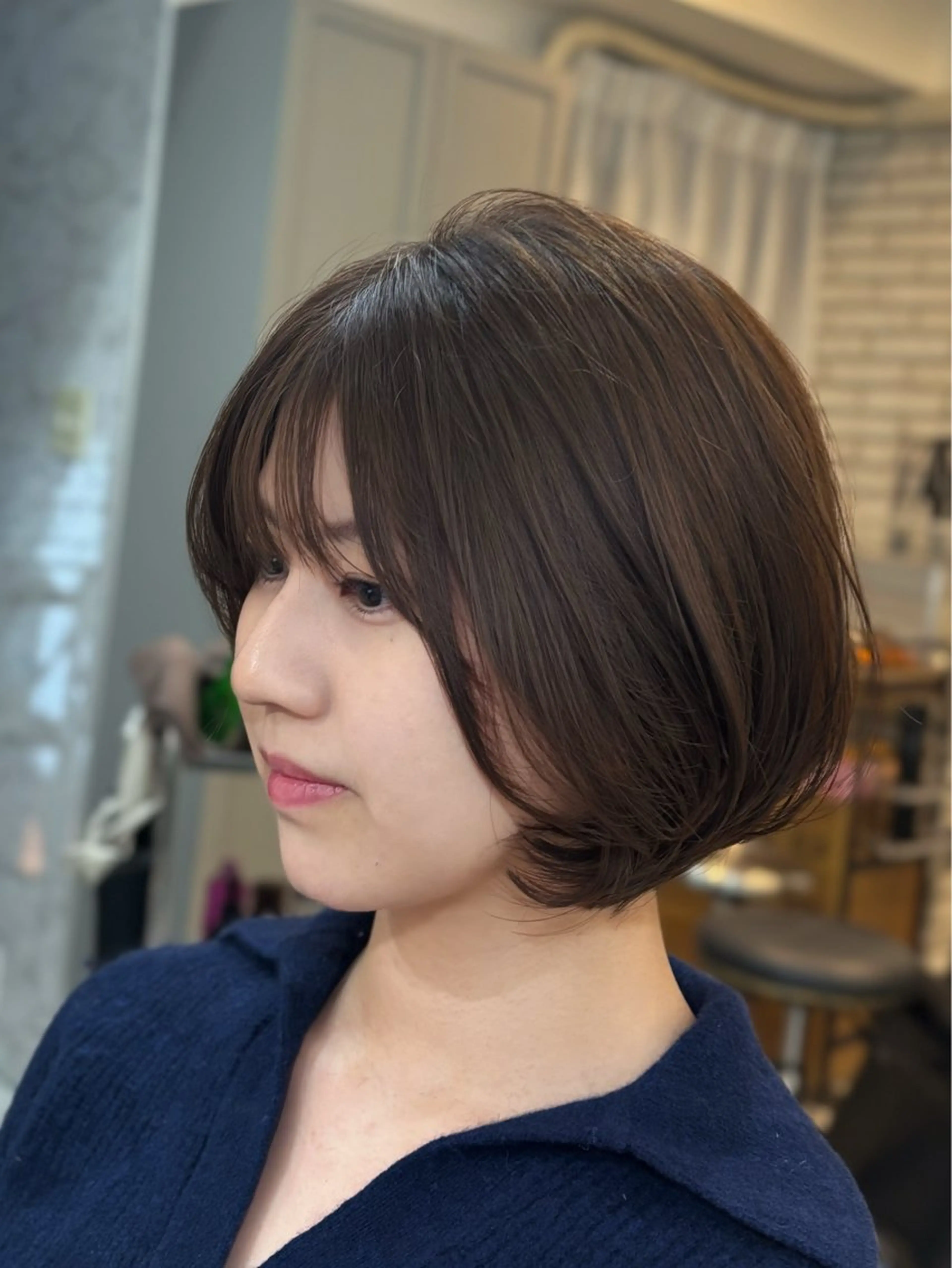 ショート カラー ボブ 韓国風ヘア memories銀座所属・ボブ/透明感カラー/ 艶髪/azumiのヘアスタイル