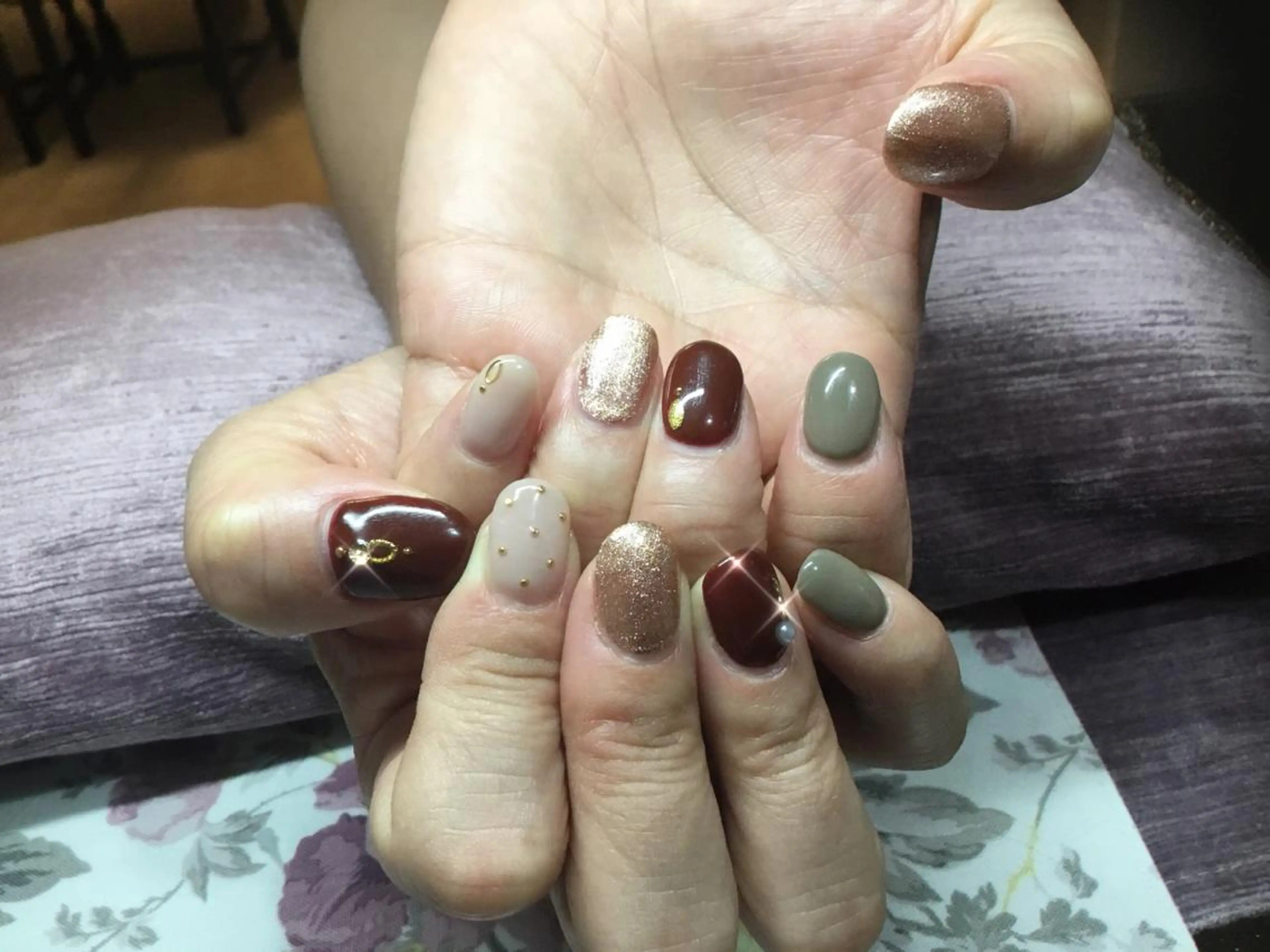 ネイル ボルドー プライベートサロン jewel nailのネイルデザイン