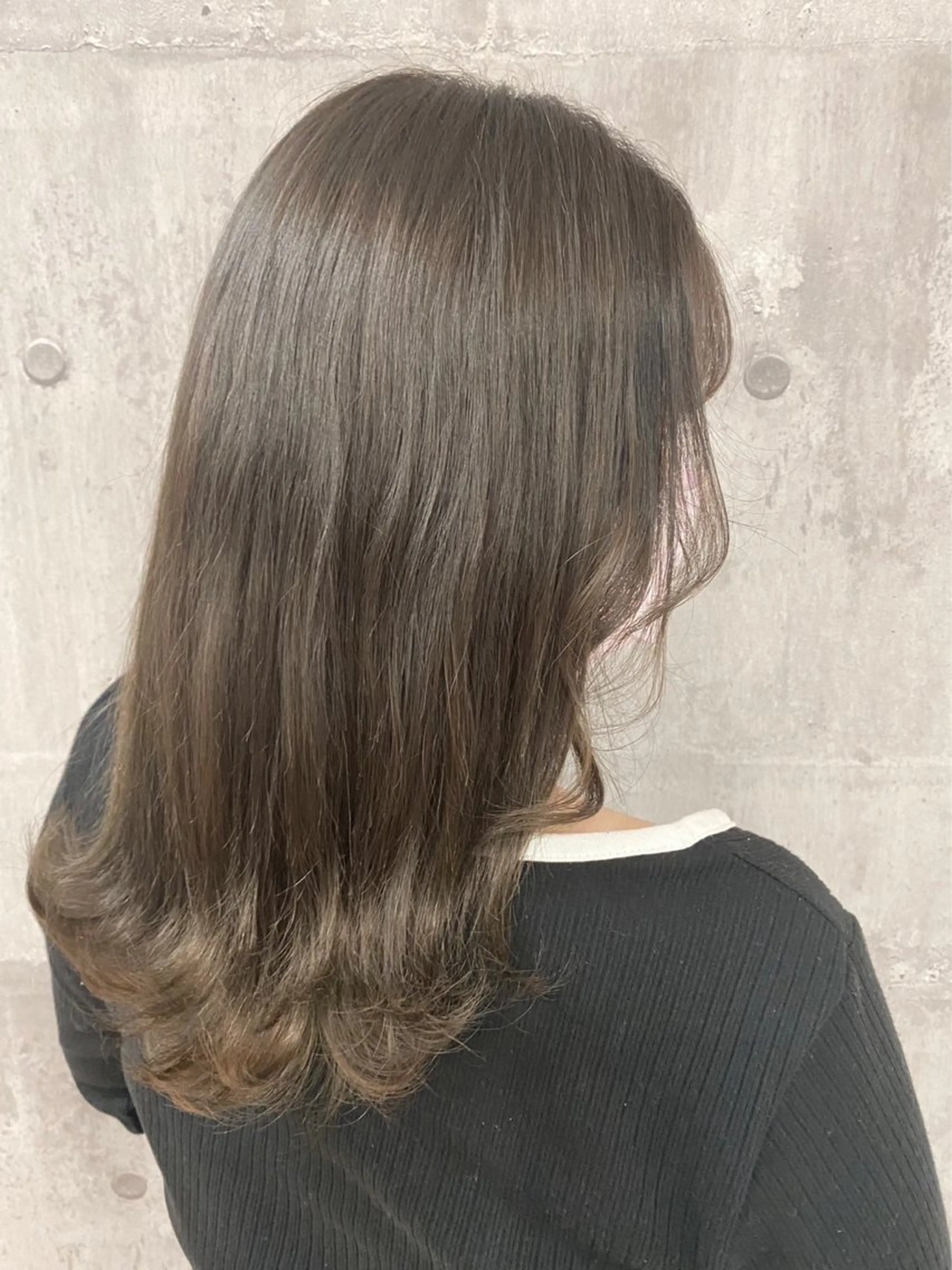 セミロング カラー グレージュ ヘアカラー トリートメント 髪質改善/艶髪カラー 関野文也のヘアスタイル
