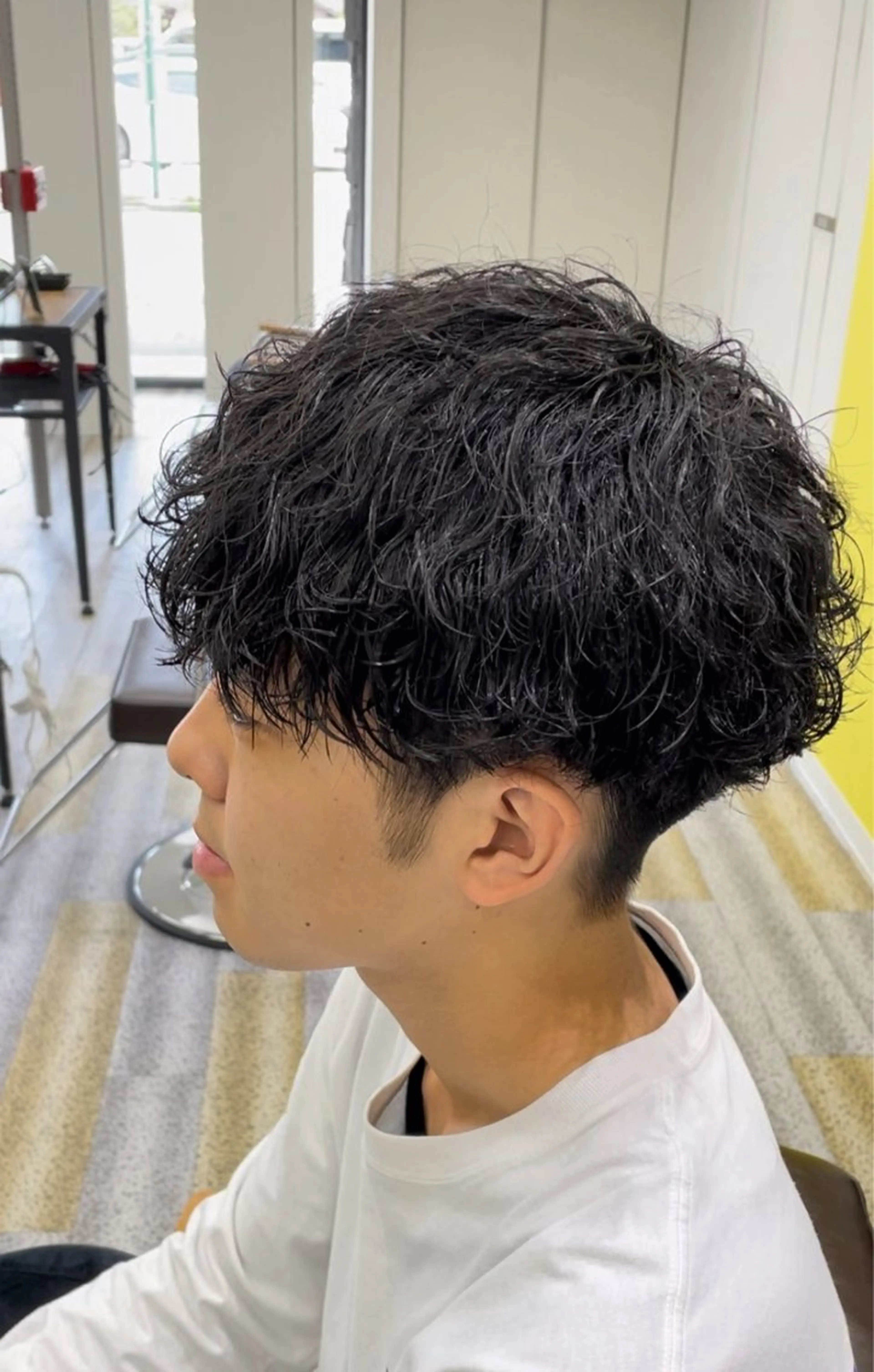ショート パーマ メンズ マッシュ メンズパーマ 刈り上げ 波巻きパーマ カット パーマ 【メンズ特化】岩瀬 武【メンズパーマ】のヘアスタイル