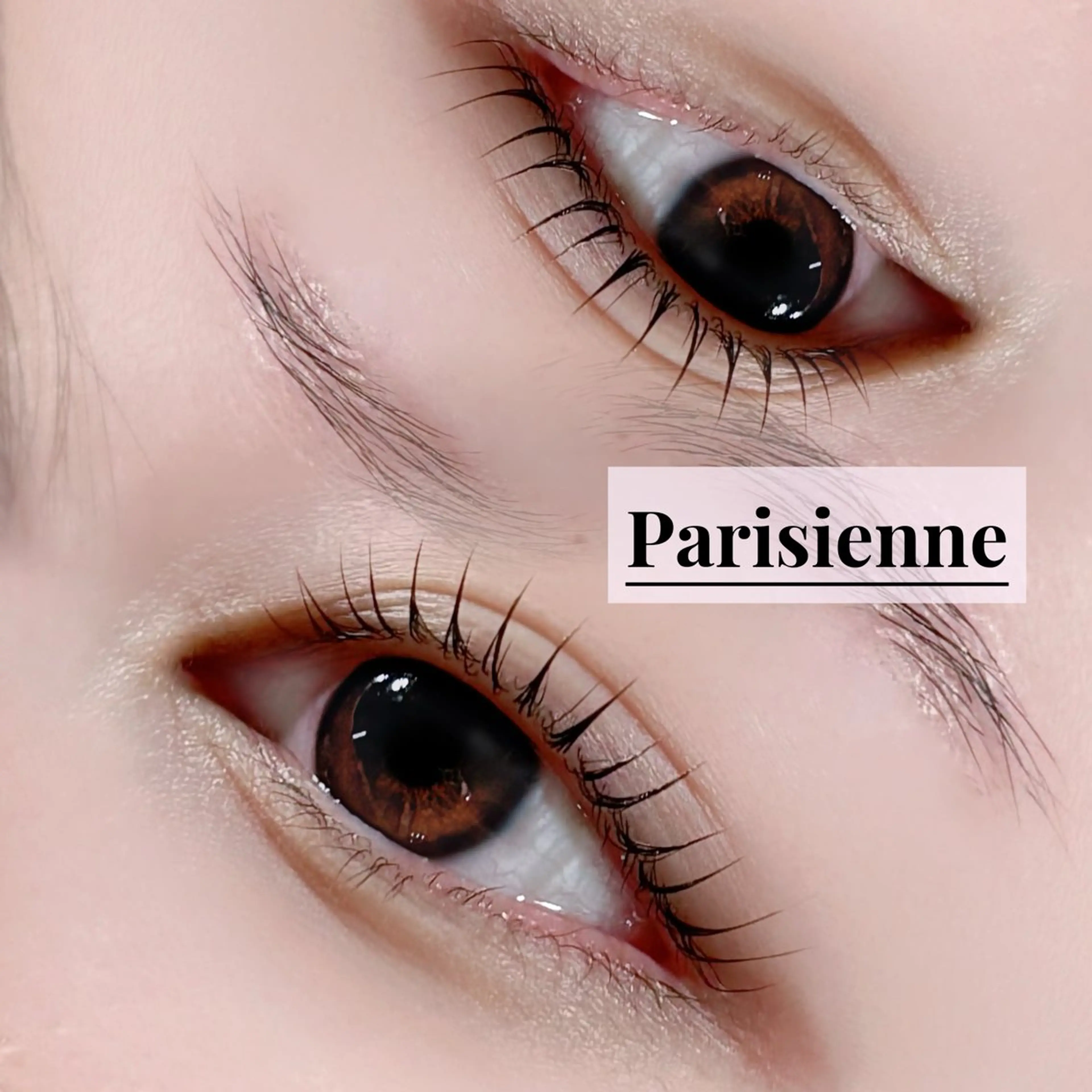 マツエク・マツパ パリジェンヌラッシュリフト yui🖤/パリ ジェンヌ/束感まつ毛のマツエク・マツパデザイン
