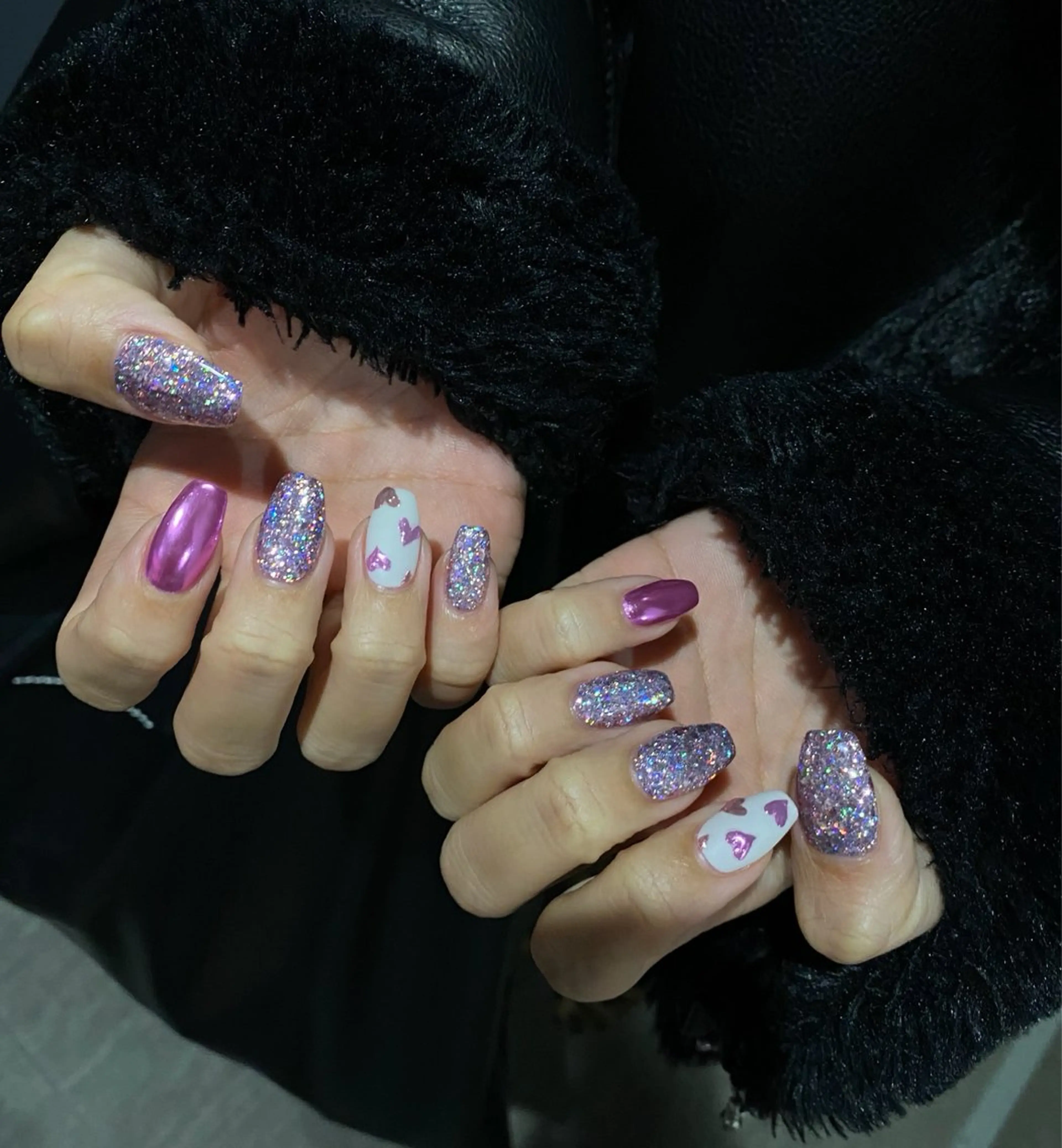 【オフあり】【ネイルモデル】ハンドジェル持ち込みアート 4本の写真