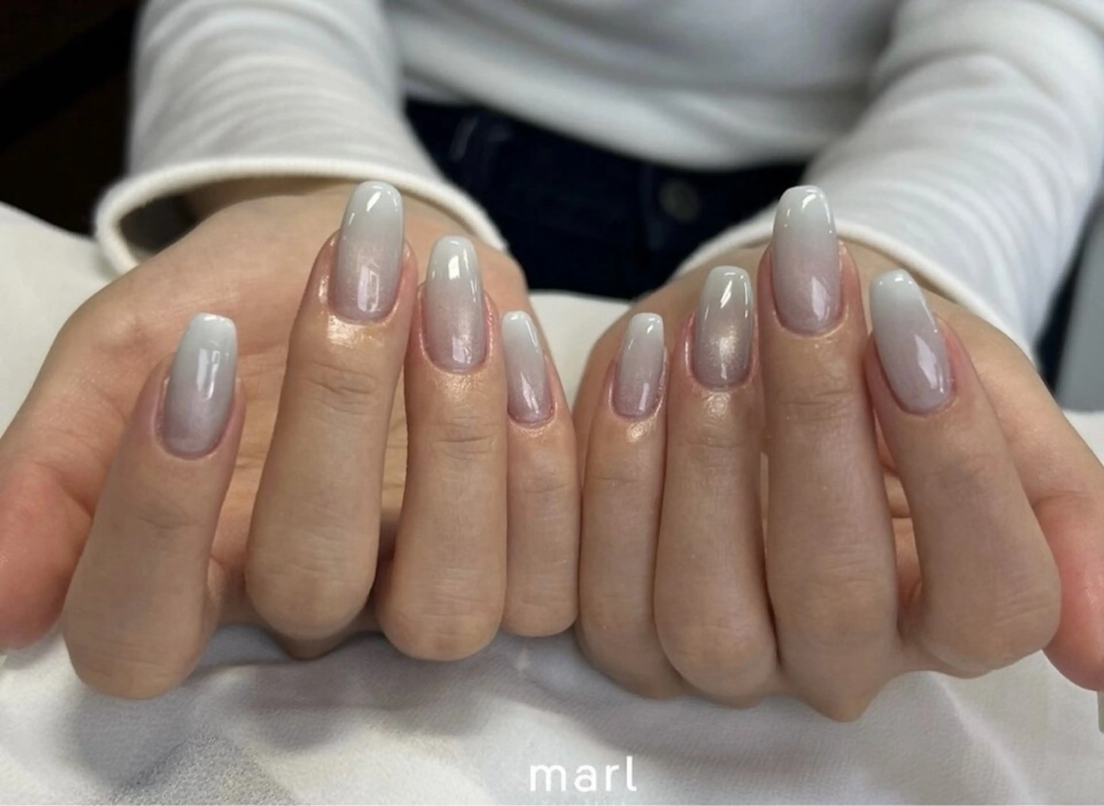 セミロング カラー ハンドネイル marl -Msisnailsaon-西宮北口店【マール】所属・nailsalon marl yukiのネイルデザイン