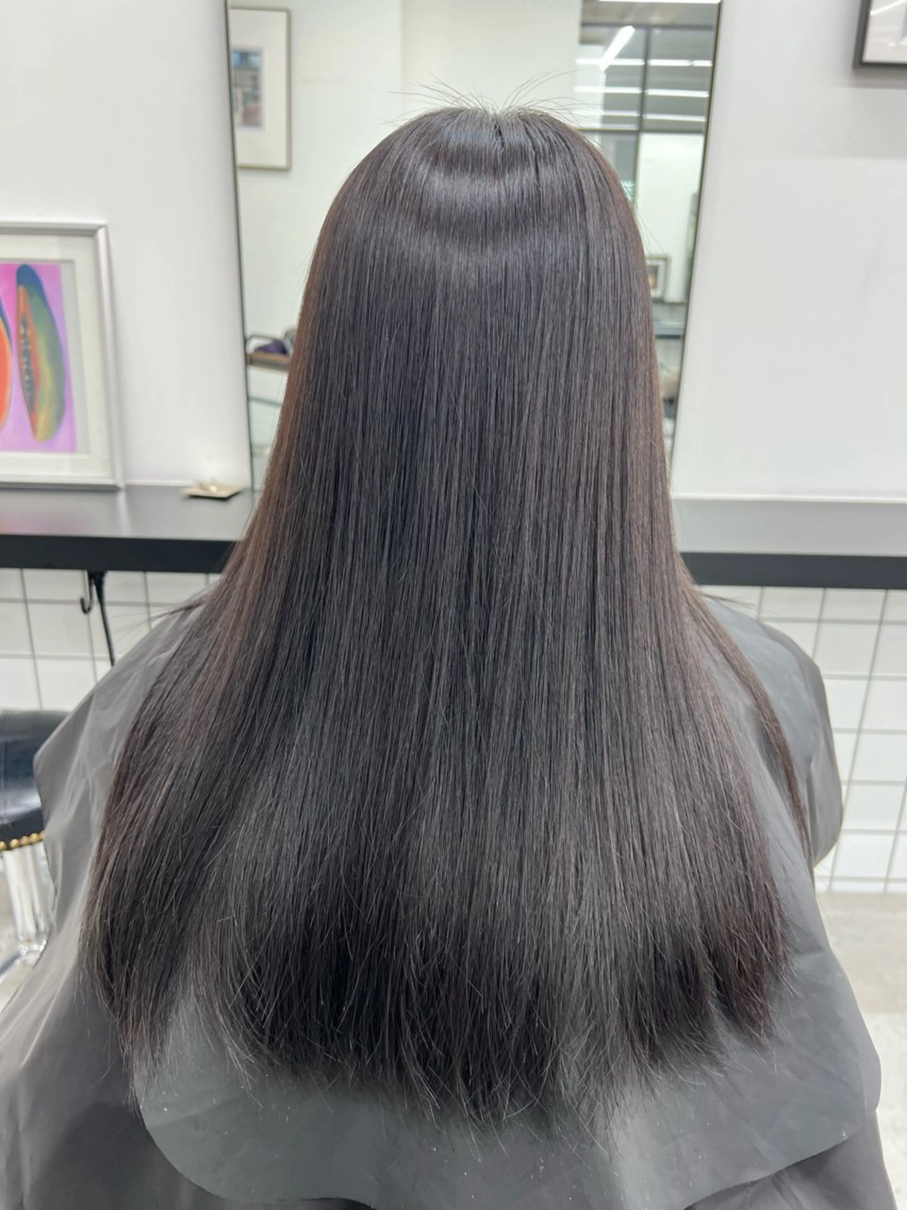 ロング カラー 黒髪 透明感カラー ナチュラルブラック 髪質改善 トリートメント あすか JILLSTUDIOのヘアスタイル