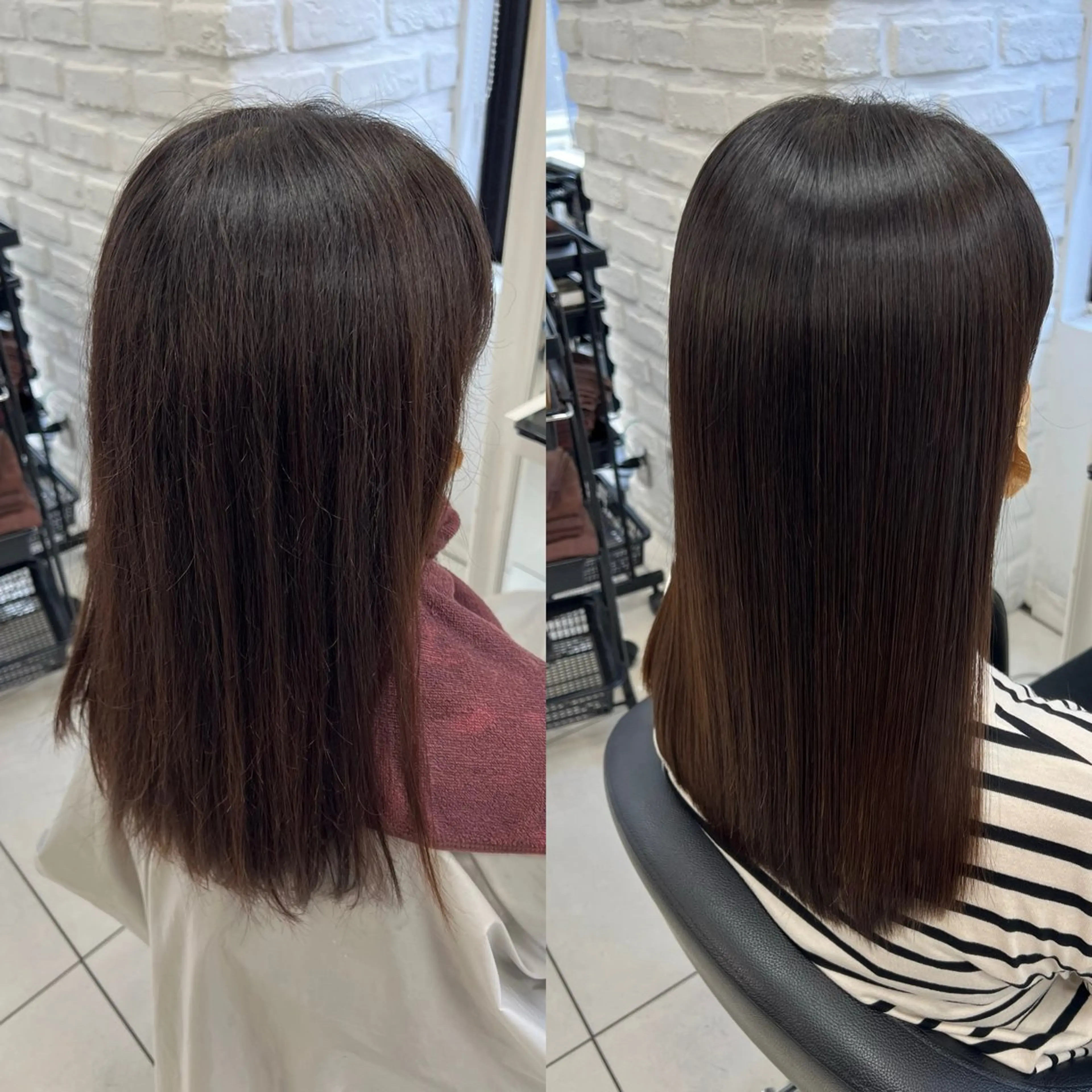 セミロング パーマ カット 縮毛矯正 トリートメント 染野 匠のヘアスタイル