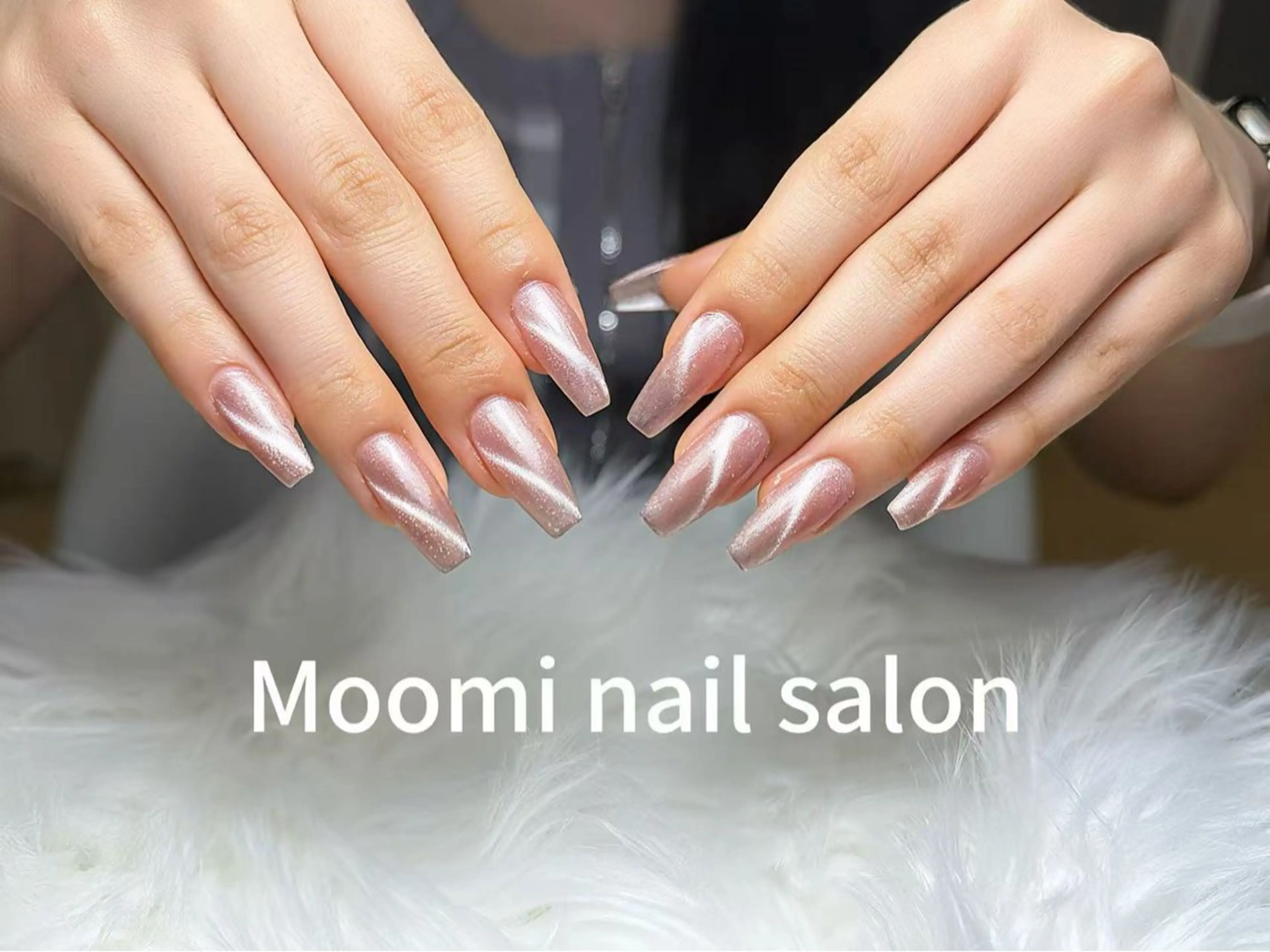 ロング ハンドネイル moomi ゆりのネイルデザイン