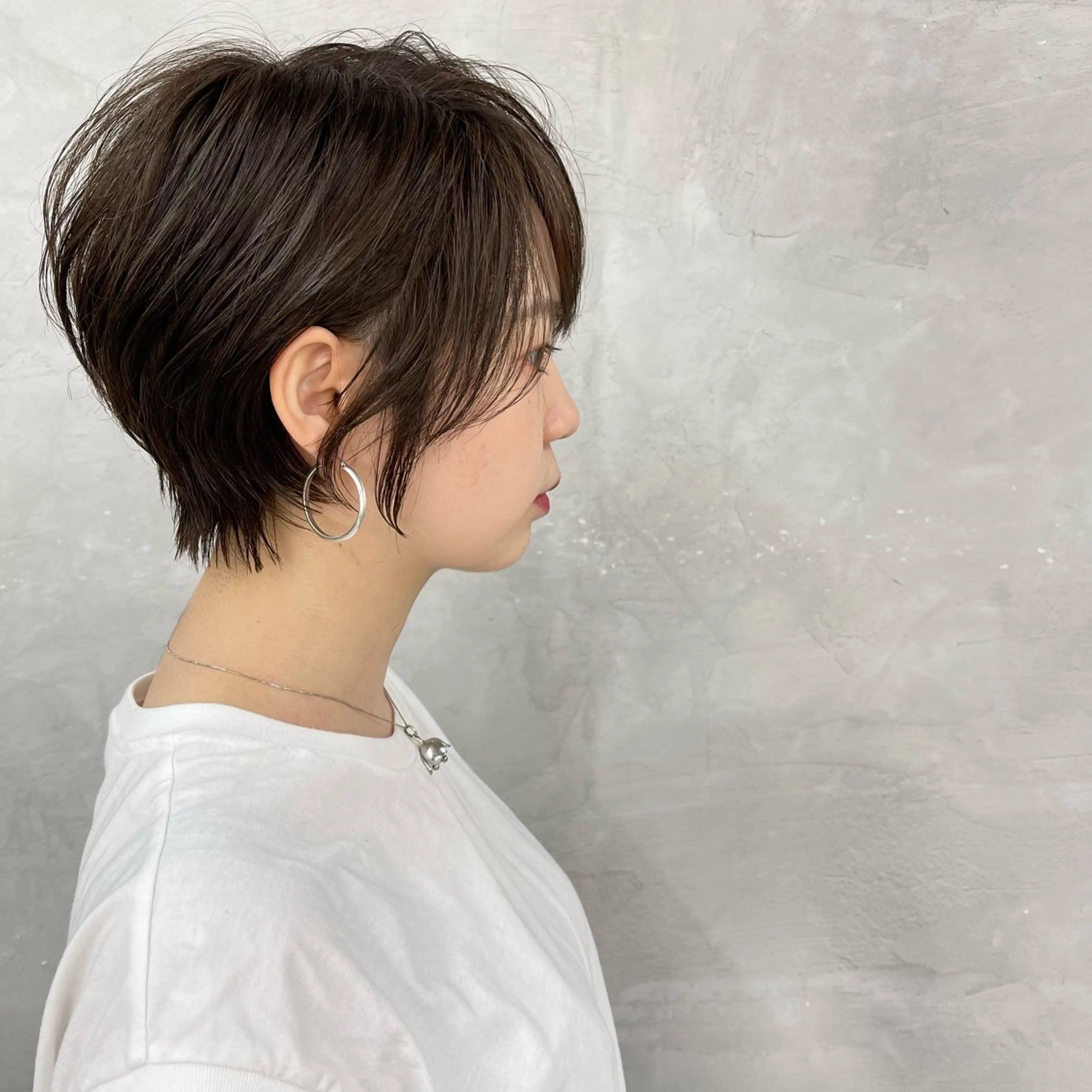 ショート カラー 透明感カラー カット ヘアカラー トリートメント 田畑 智規のヘアスタイル