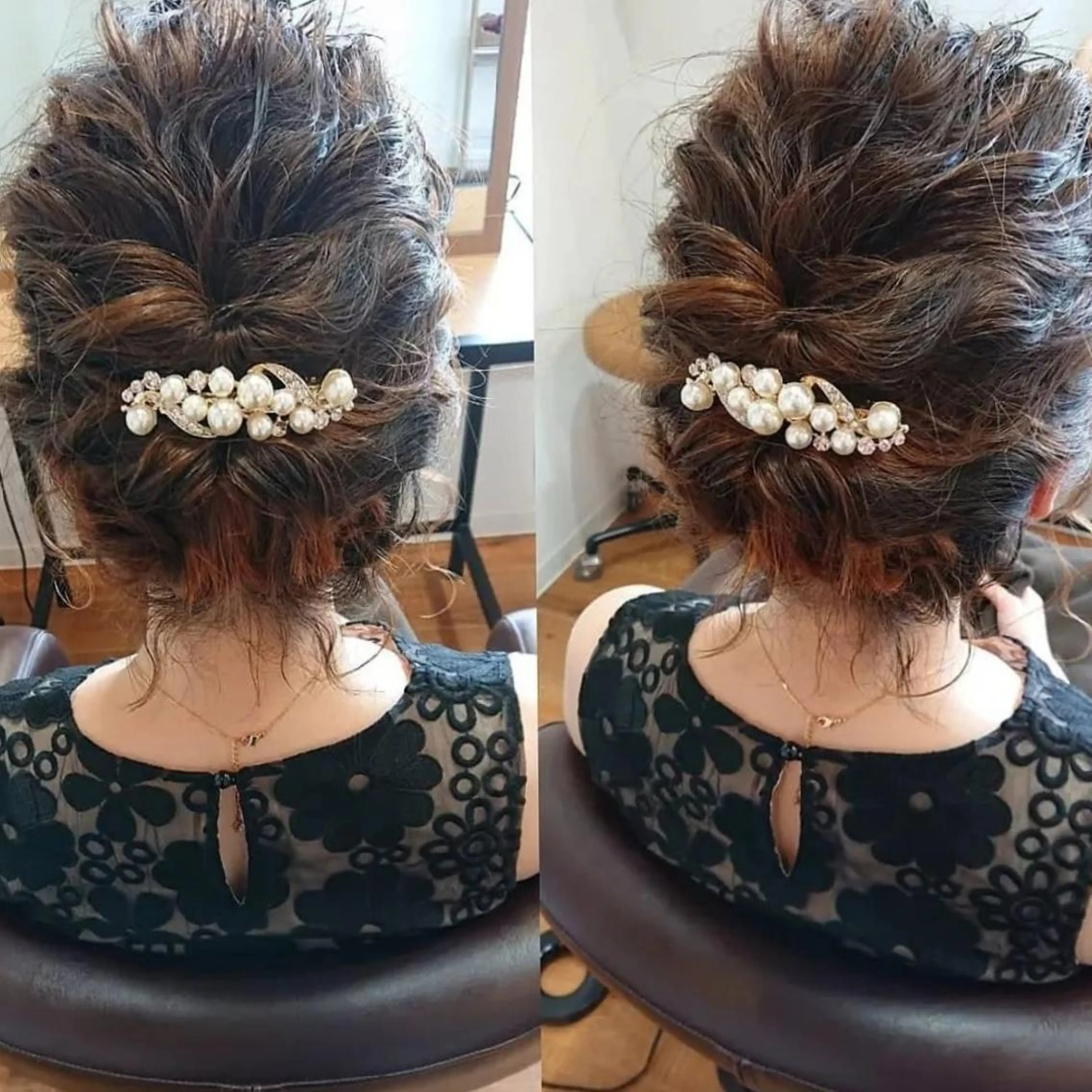 セミロング ヘアセット 西田 理沙のヘアスタイル
