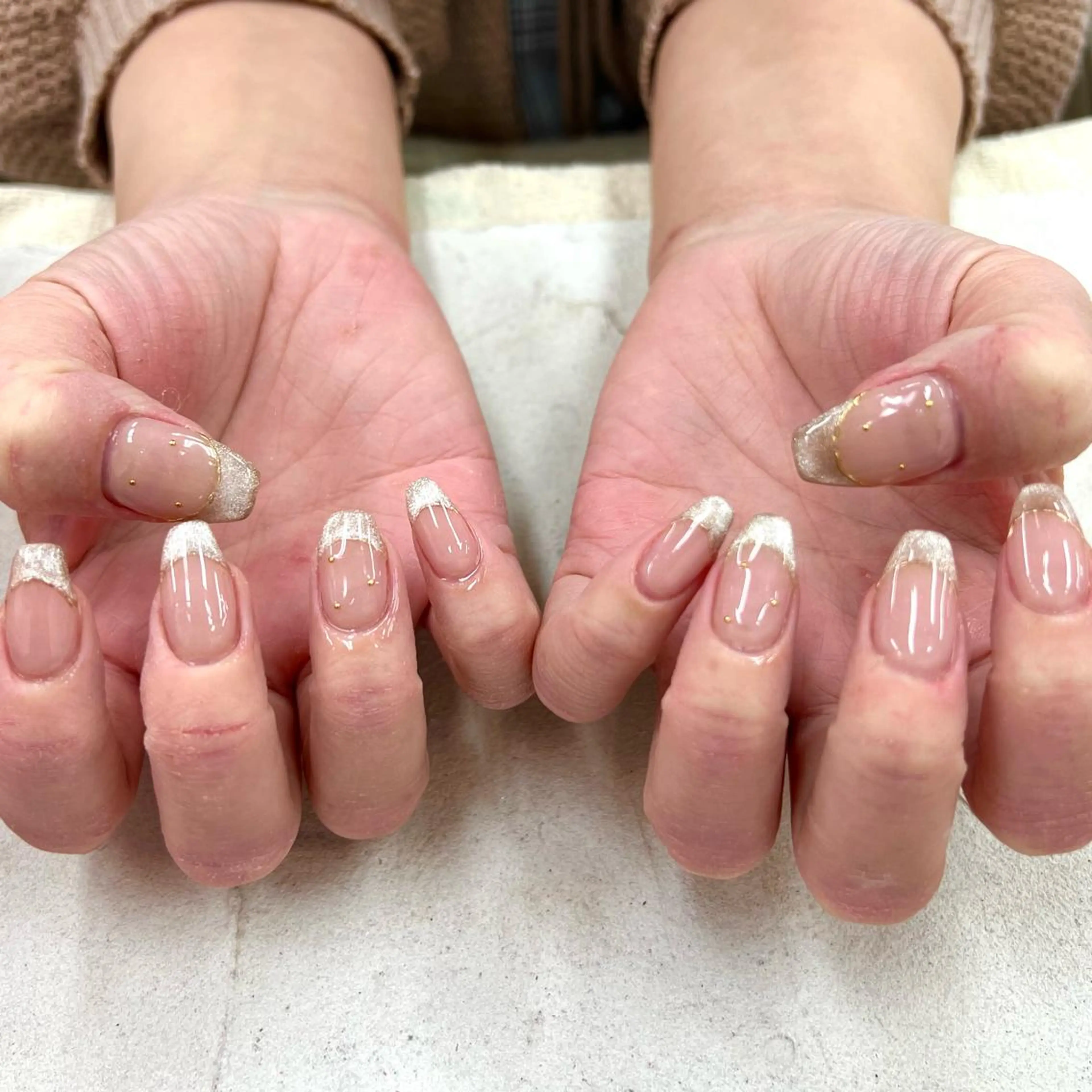 ネイル フレンチネイル マグネットネイル マグネットフレンチ ハンドネイル Bianca立川店 / HAYASHIのネイルデザイン