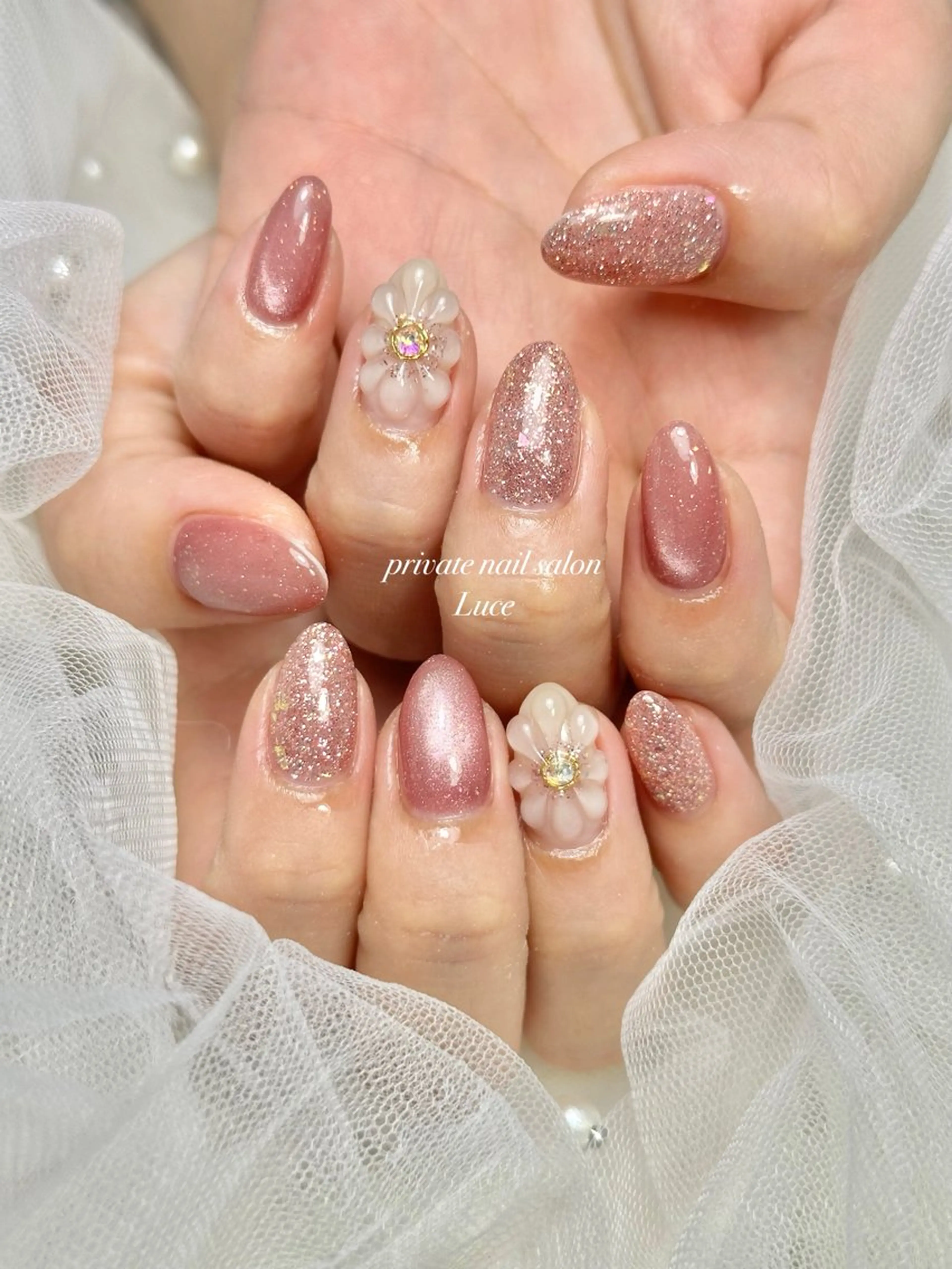 ネイル フラッシュネイル マグネットネイル ハンドネイル nailsalon Luce🕊️のネイルデザイン