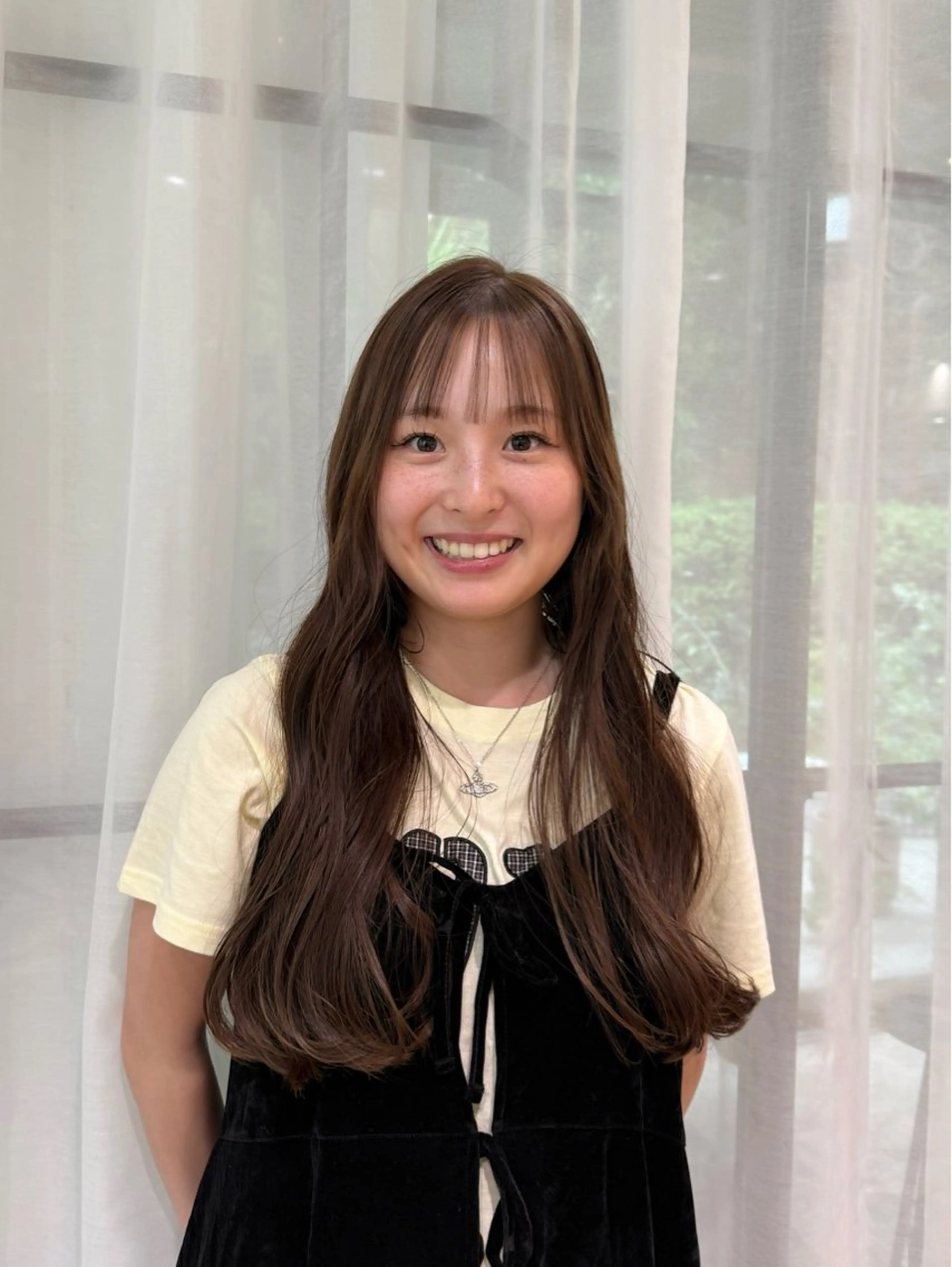 ロング カラー ベージュカラー オリーブベージュ カット ヘアカラー Lumier de mashu所属・nana/ボブ/ レイヤーカットのヘアスタイル