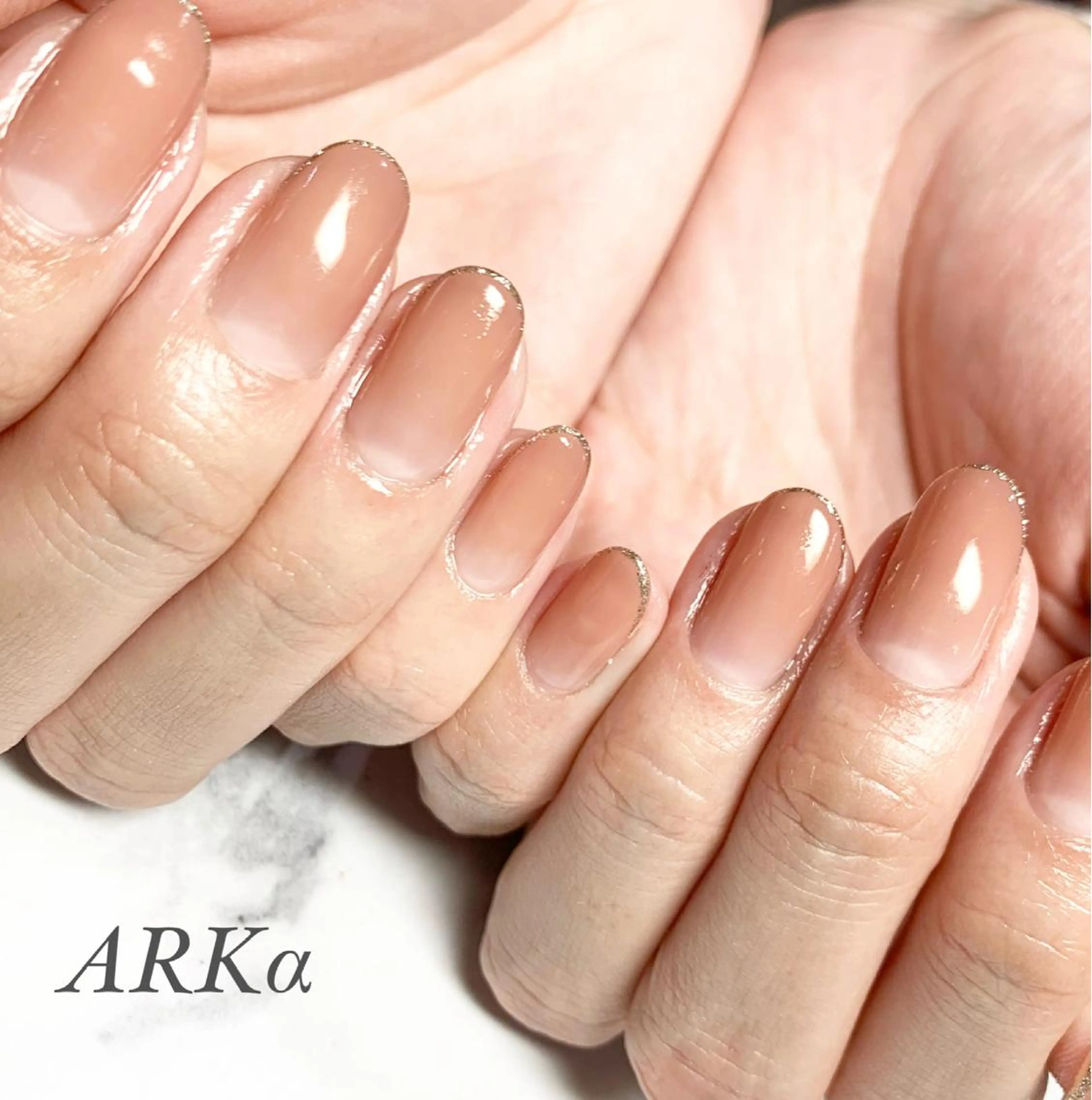 ネイル ラメ(グリッター) ハンドネイル ARKα SHIORIのネイルデザイン