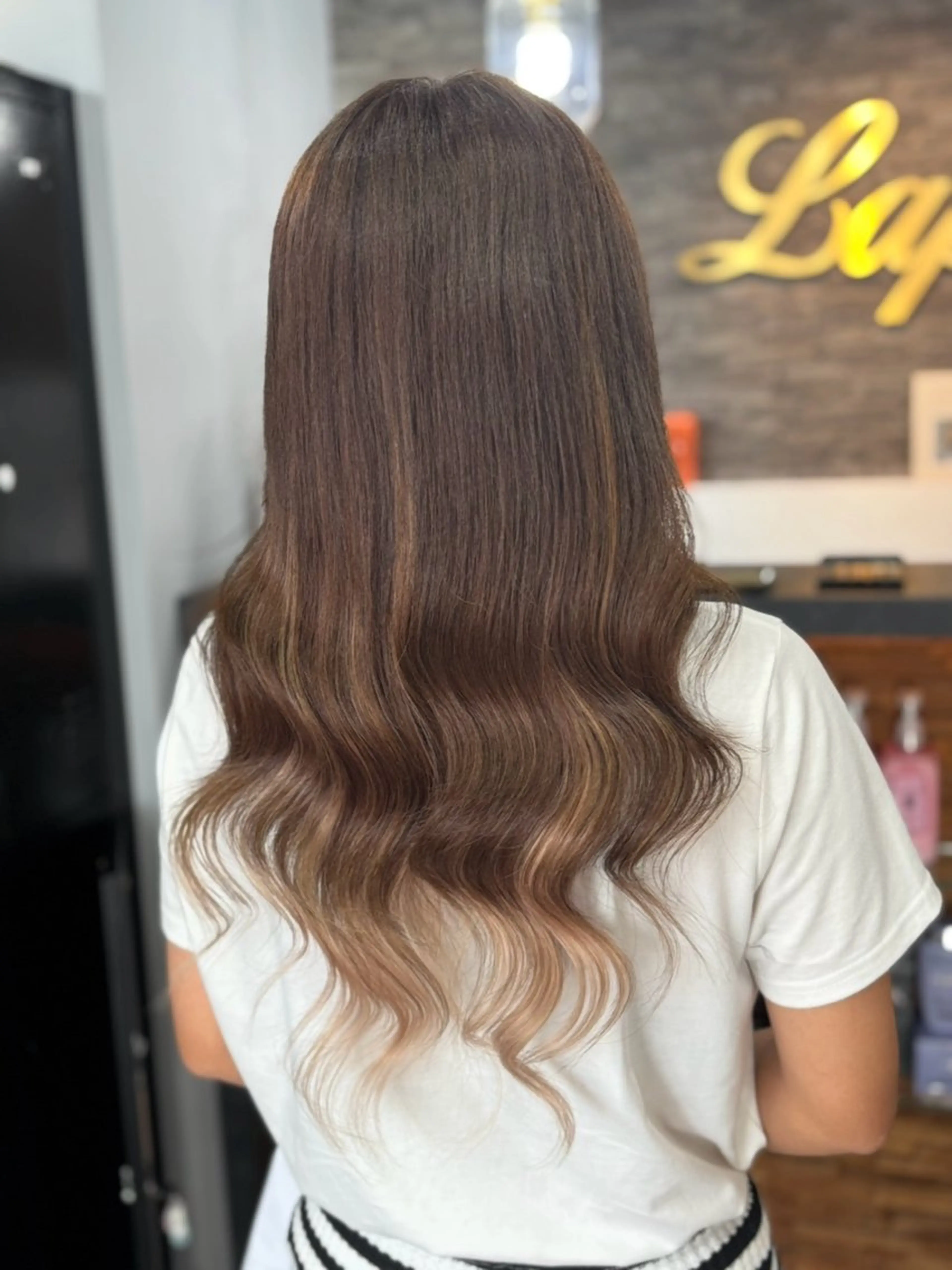 ロング カラー シールエクステ グラデーションカラー エクステ ヘアカラー エクステ エクステ💖艶カラー ,ハイトーン/あいかのヘアスタイル