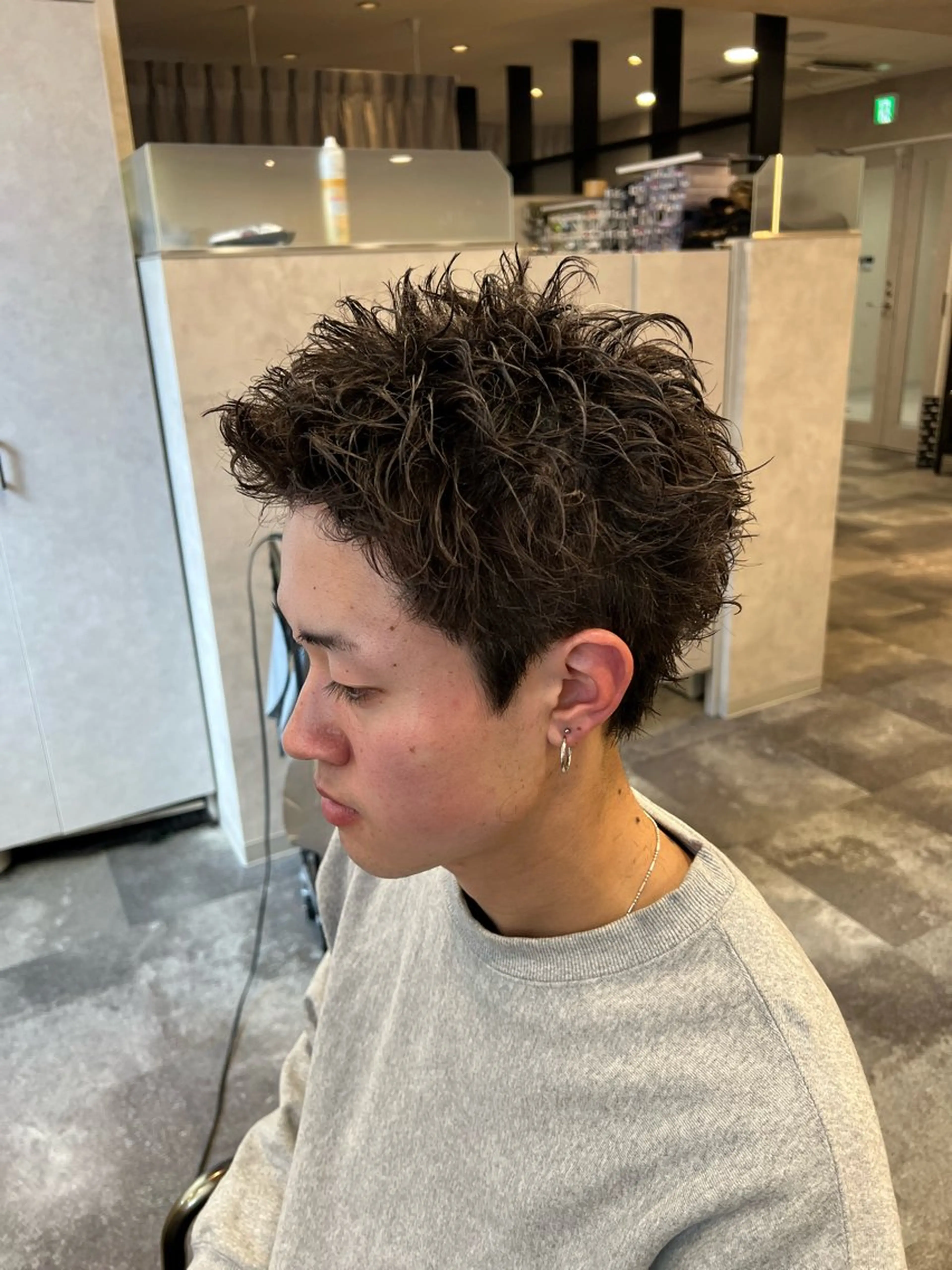 ショート パーマ ヘアアレンジ メンズ メンズパーマ スパイキーショート ショートヘア カット パーマ メンズ特化/カラー/ パーマ/ケイシンのヘアスタイル