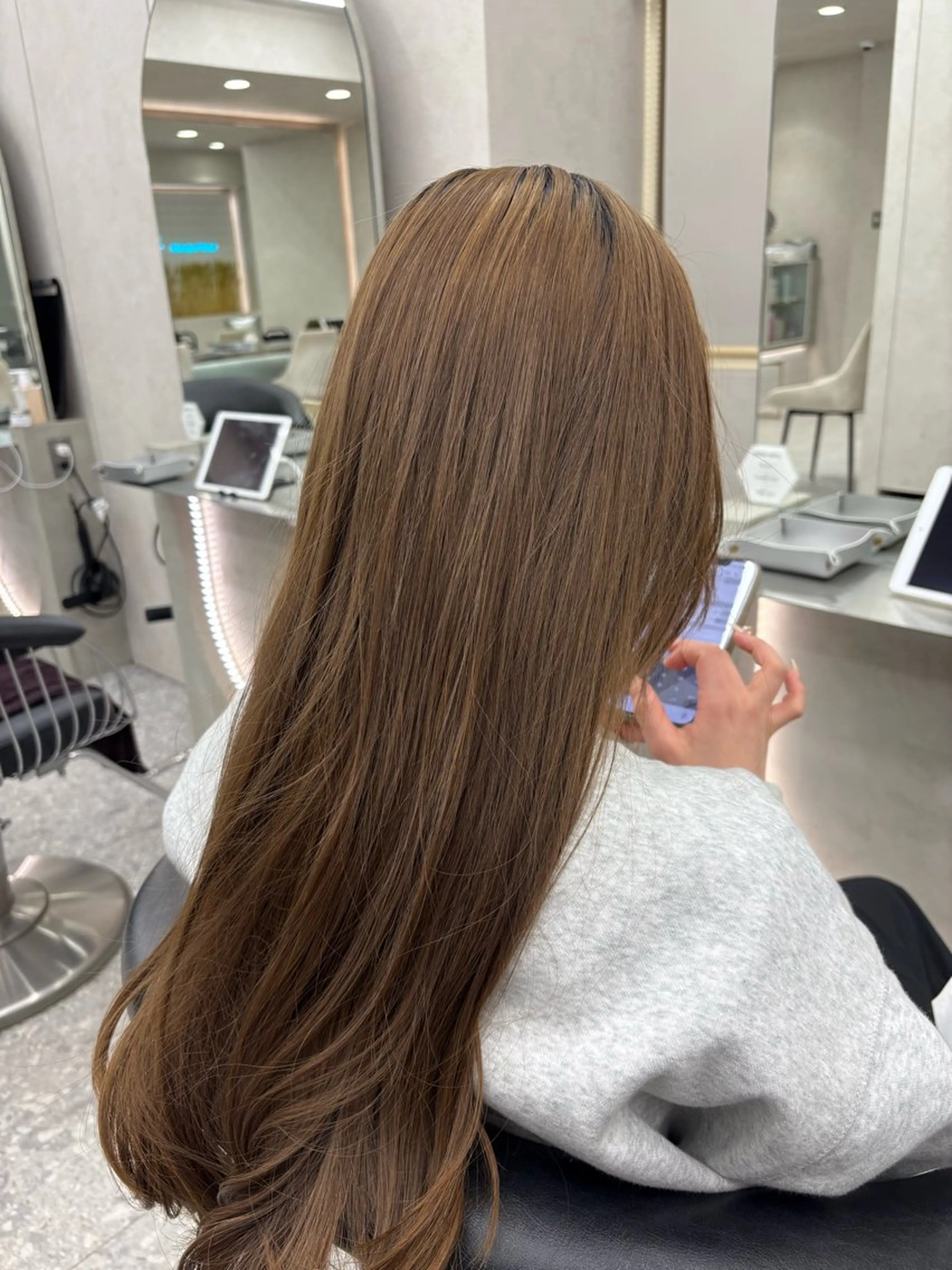 ロング カラー トリートメント カット トリートメント 韓国🇰🇷レイヤー 透明感/秀瑛🩶のヘアスタイル