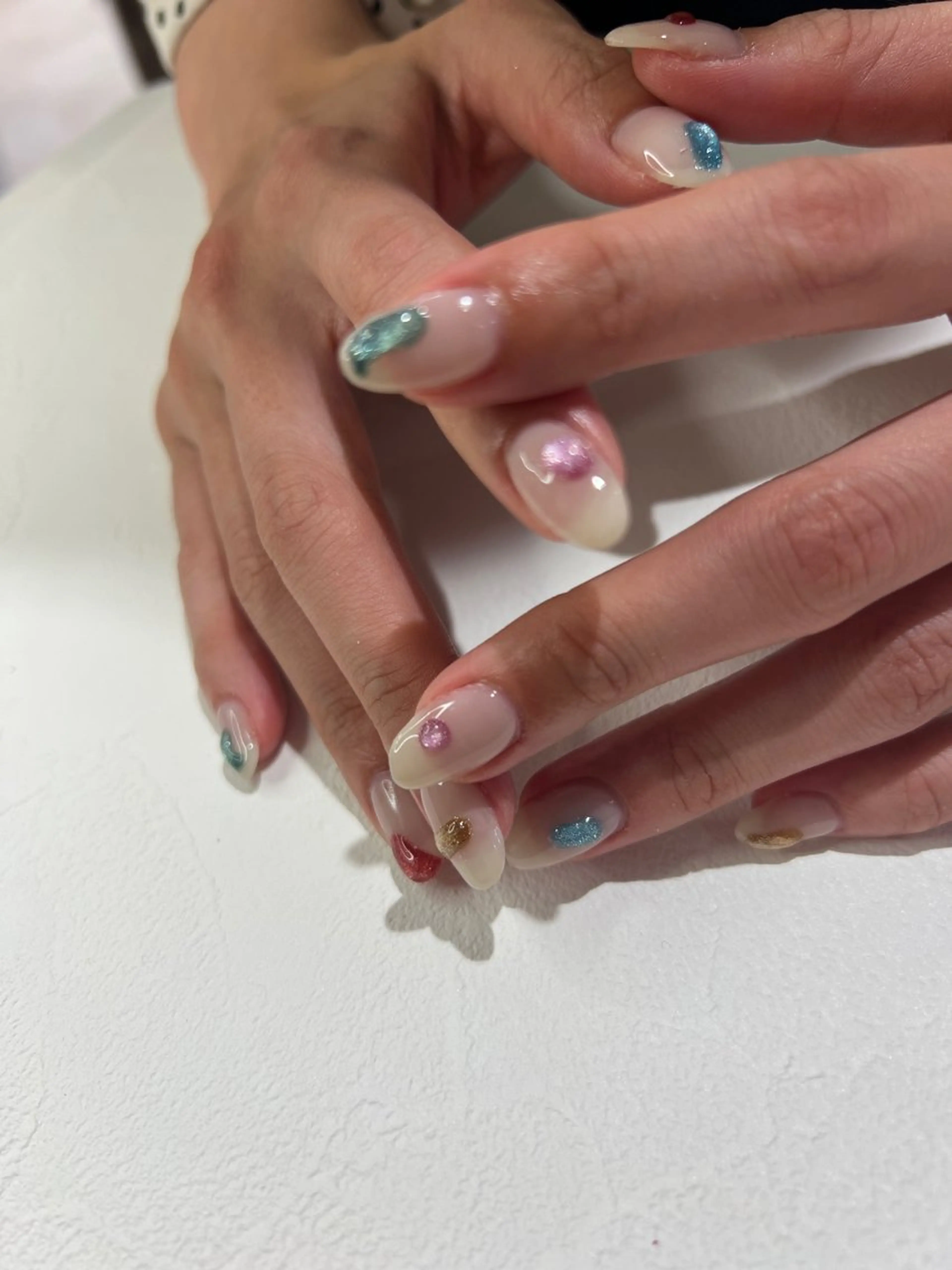 ネイル マグネットネイル ハンドネイル 個性派ニュアンス nuts nail所属・【池袋】nuts nail　なつみのネイルデザイン