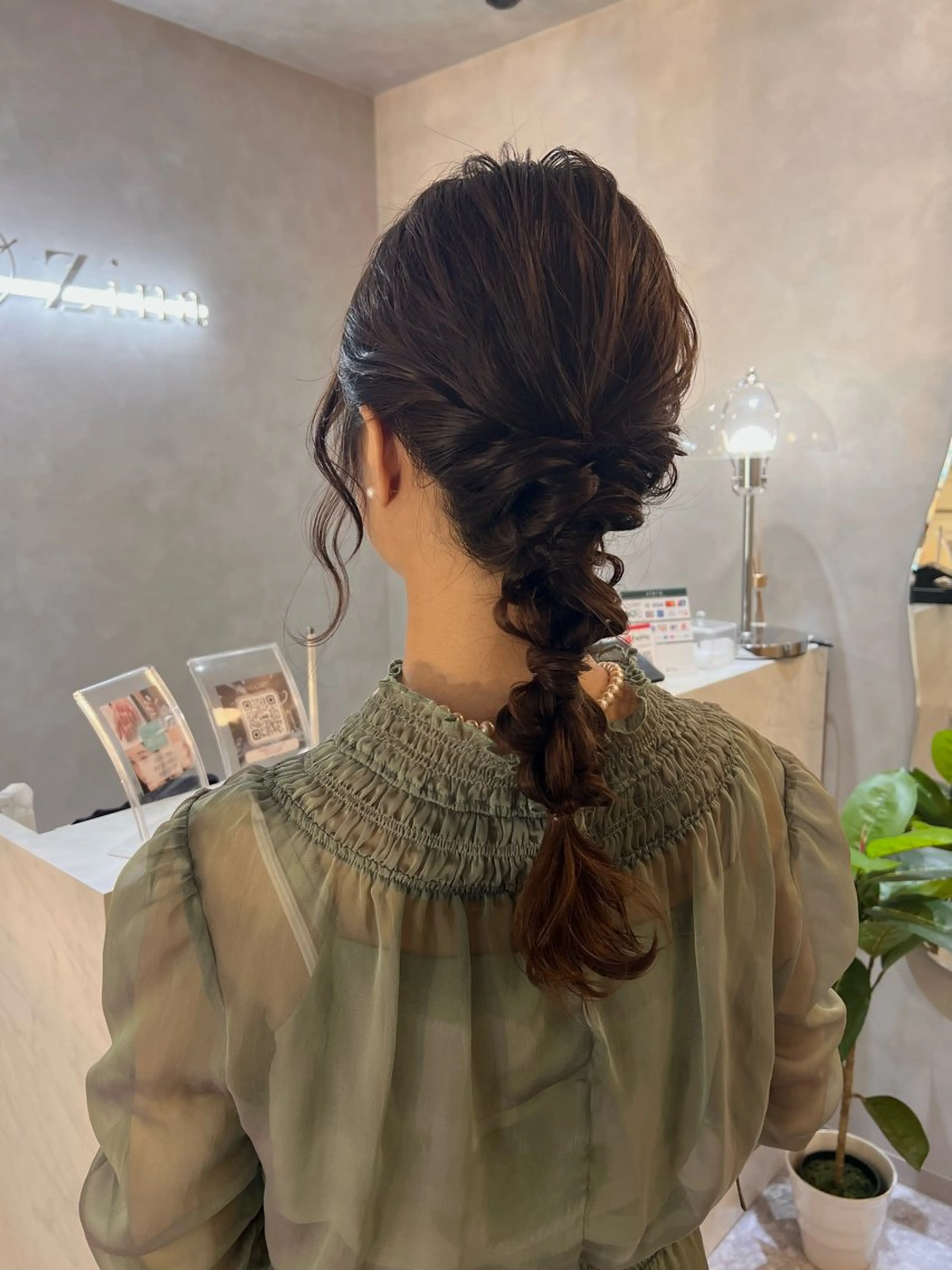 ロング ヘアアレンジ ポニーテール ヘアセット 💎透明感カラー/ 韓国ヘア💎KANAのヘアスタイル