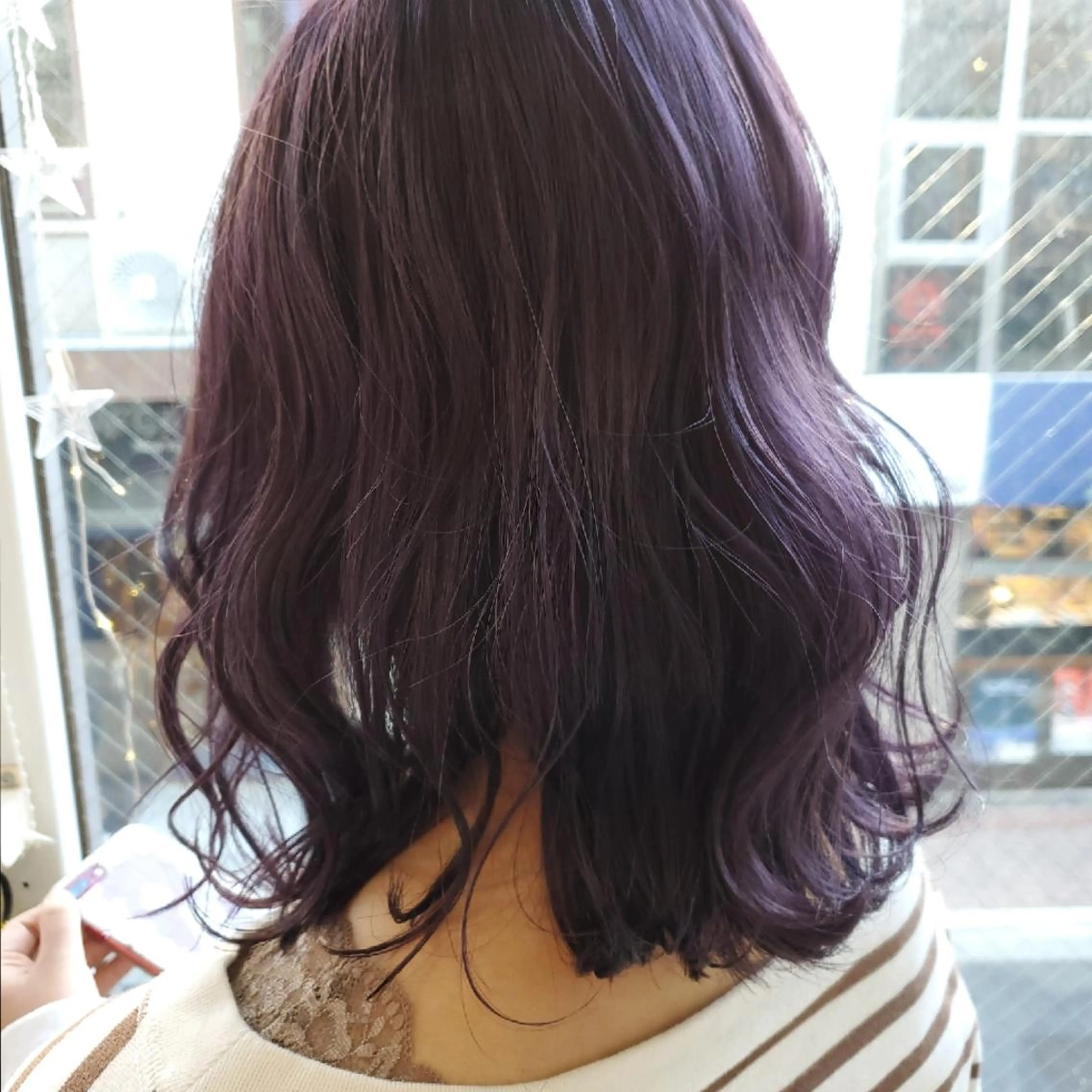 ミディアム カラー ブリーチ ラベンダーカラー ナカシマ  アユミのヘアスタイル