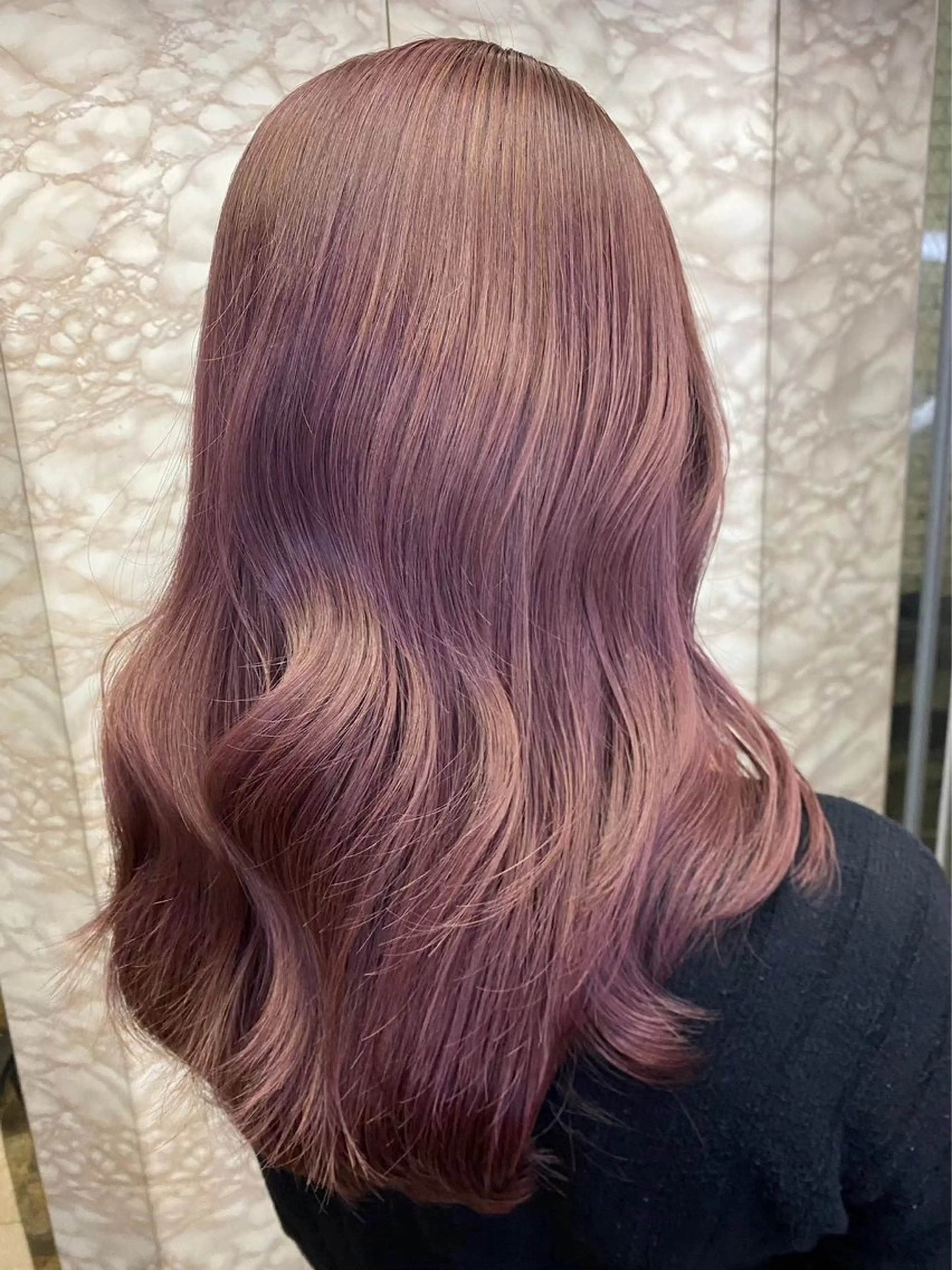 ロング カラー ヘアアレンジ ラベンダーカラー ピンクカラー ピンクラベンダー ヘアカラー トリートメント ヘッドスパ ヘアセット 🫧透明感／艶カラー 🫧Ryuseiのヘアスタイル