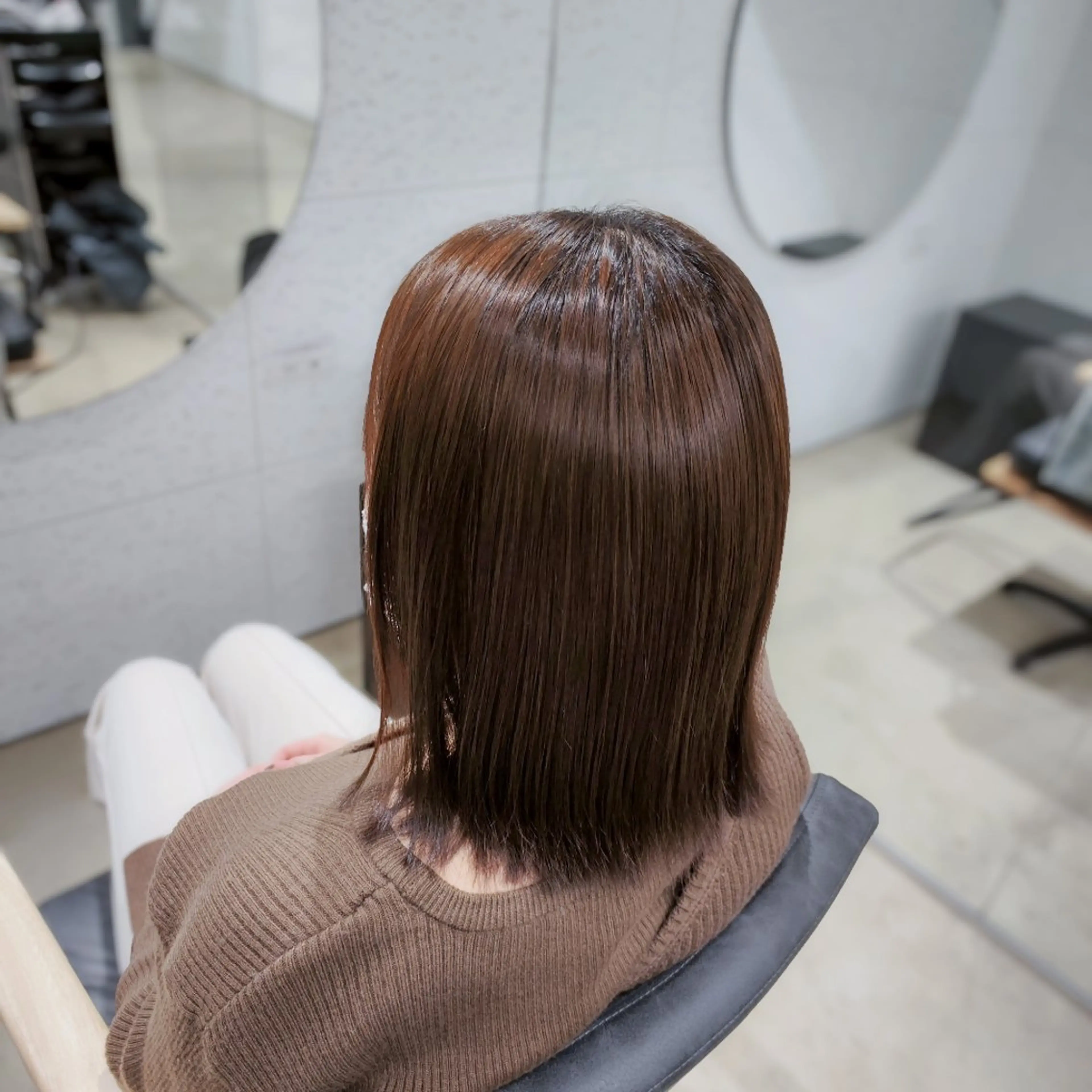 ミディアム デザインカット 髪質改善 トリートメント BE HERE NOW N°03所属・角谷 貫太郎のヘアスタイル